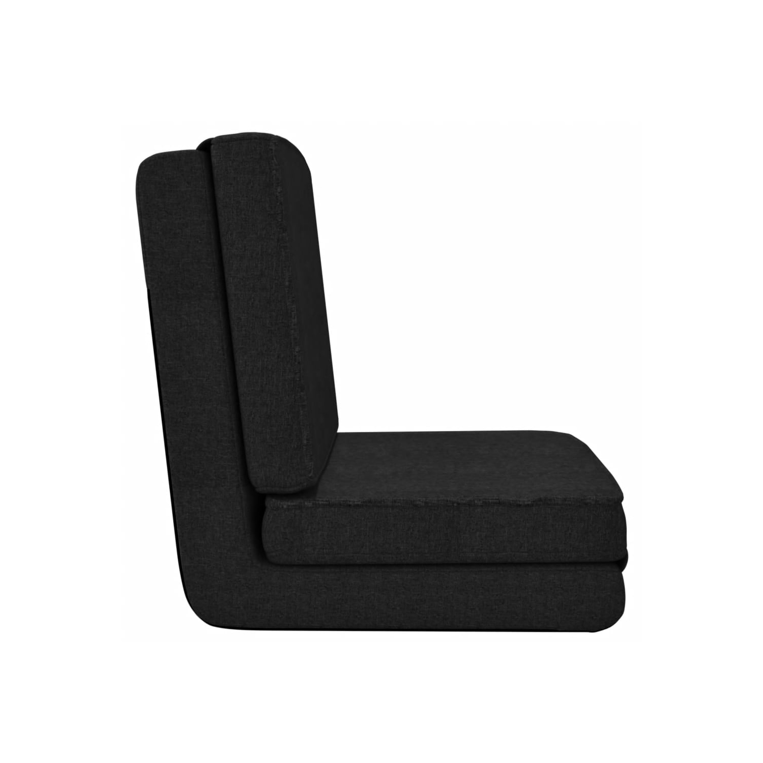 vidaXL Folding Floor Chair Black Fabric