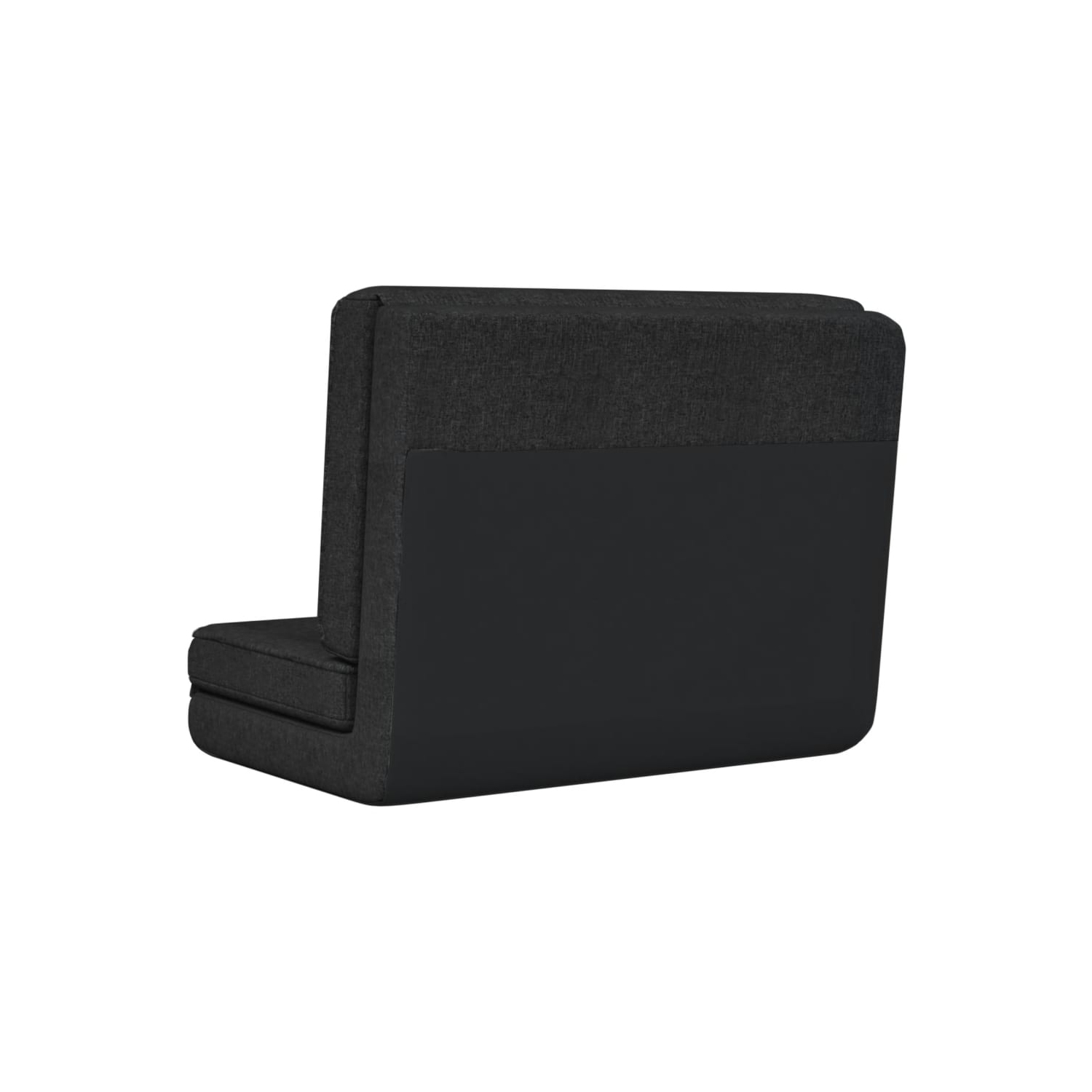 vidaXL Folding Floor Chair Black Fabric