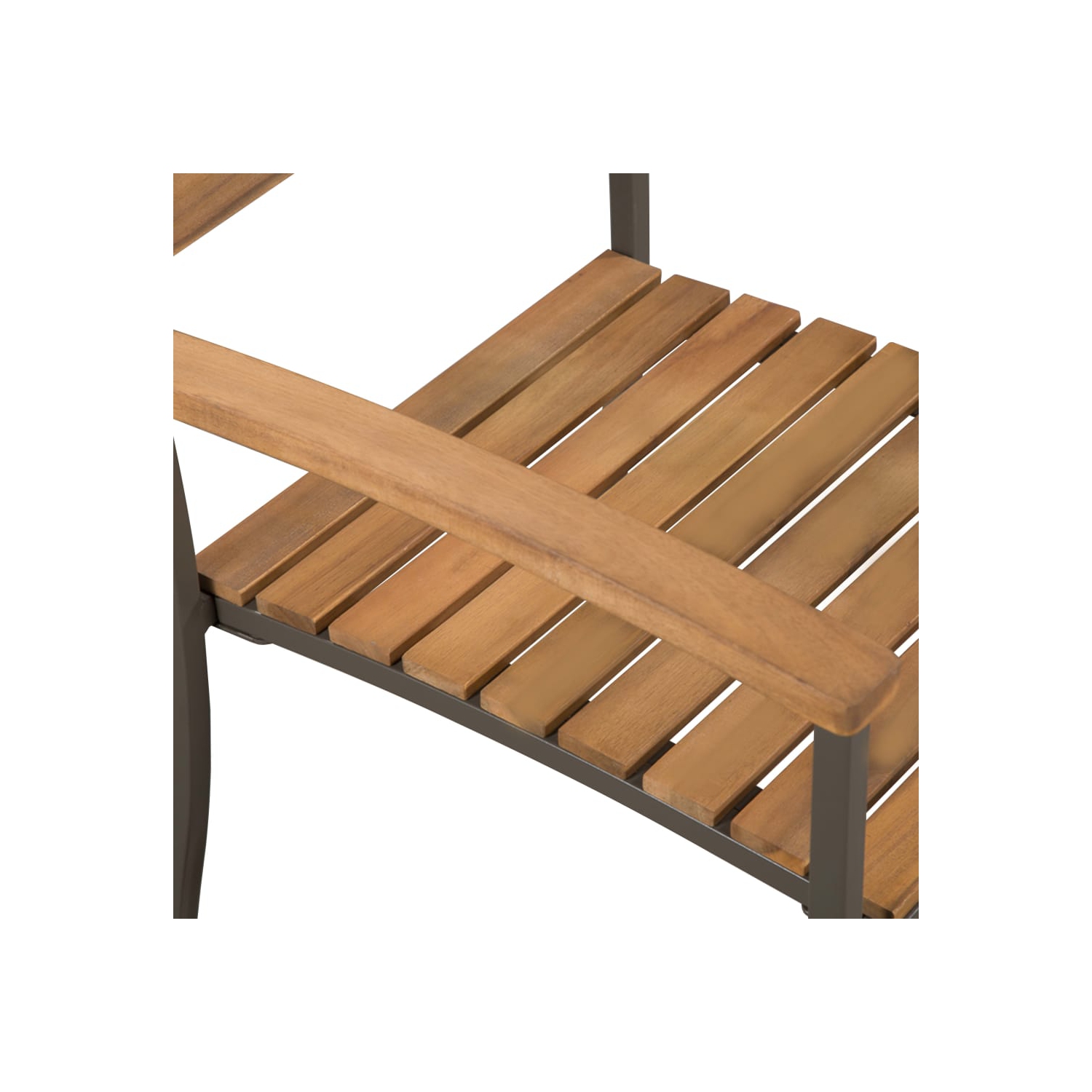 vidaXL 7 Piece Patio Dining Set Solid Acacia Wood and Steel