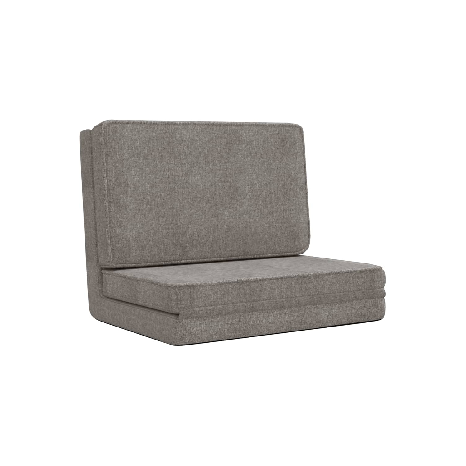 vidaXL Folding Floor Chair Light Gray Fabric