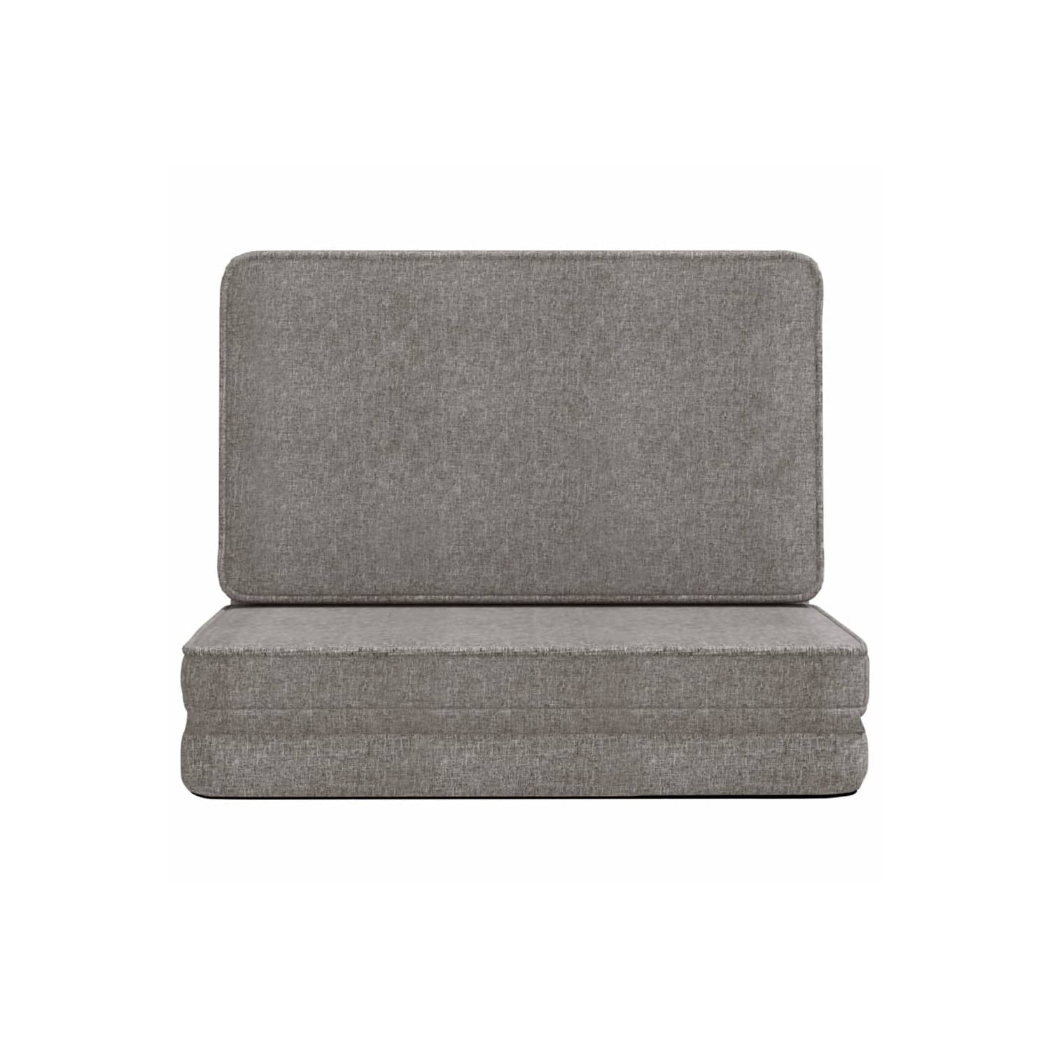 vidaXL Folding Floor Chair Light Gray Fabric