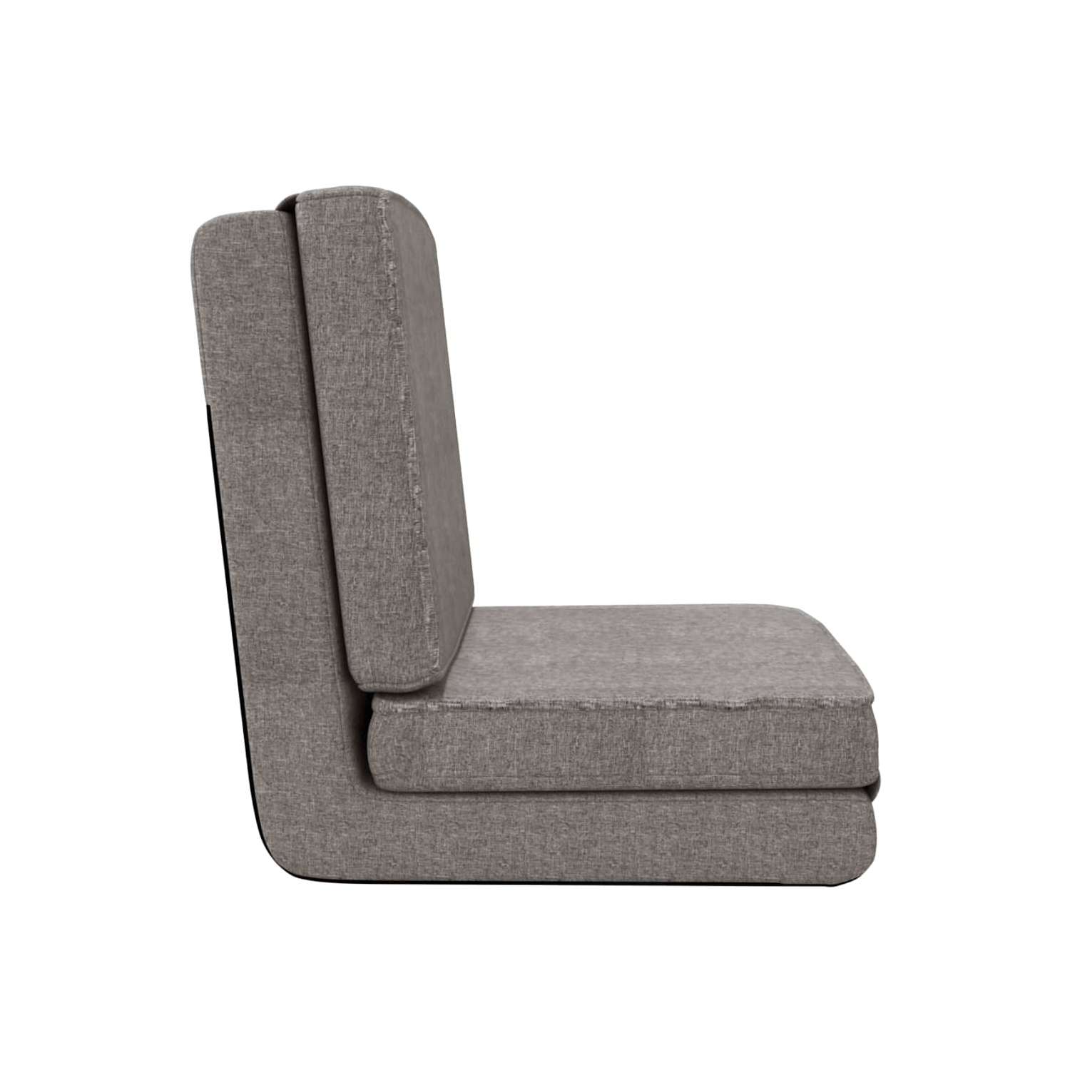 vidaXL Folding Floor Chair Light Gray Fabric