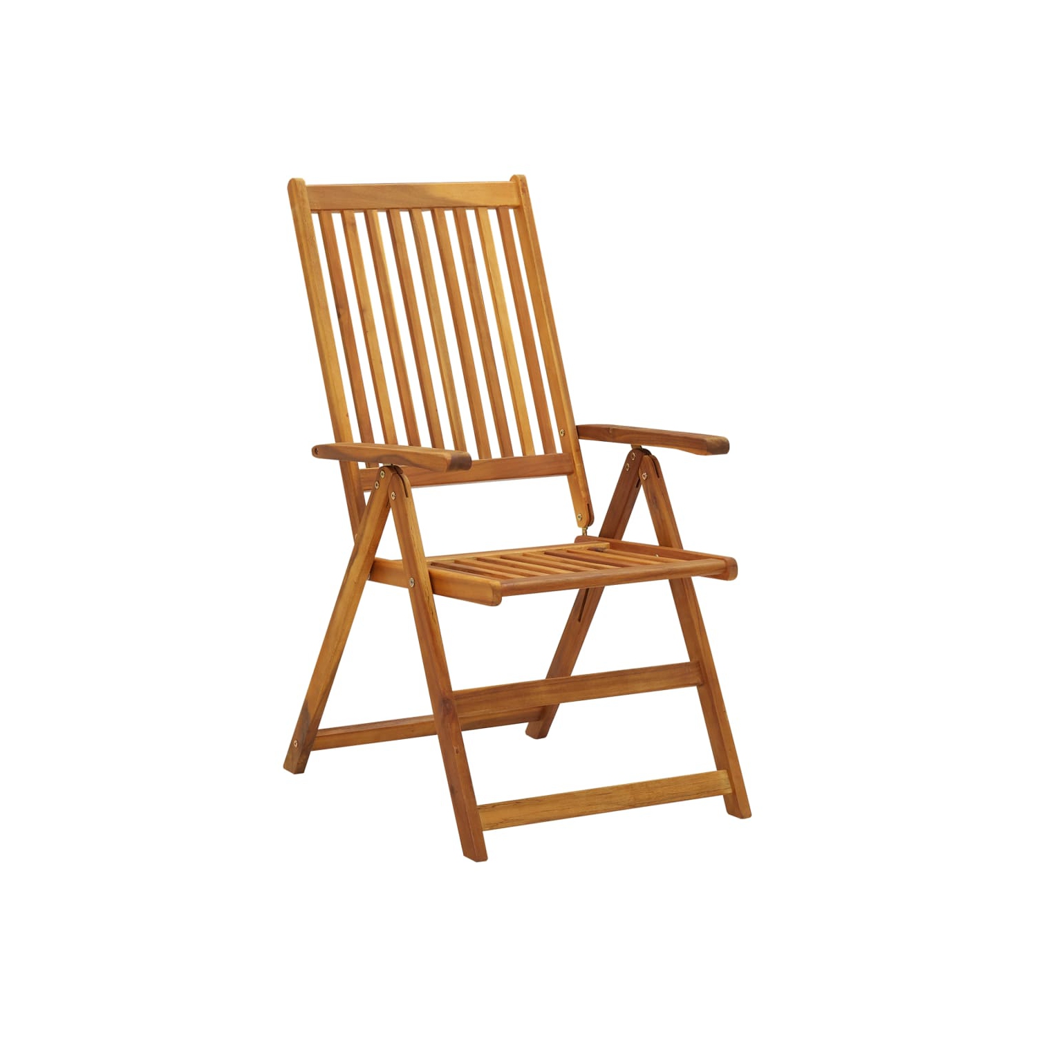 vidaXL Folding Patio Chairs 3 pcs with Cushions Solid Acacia Wood
