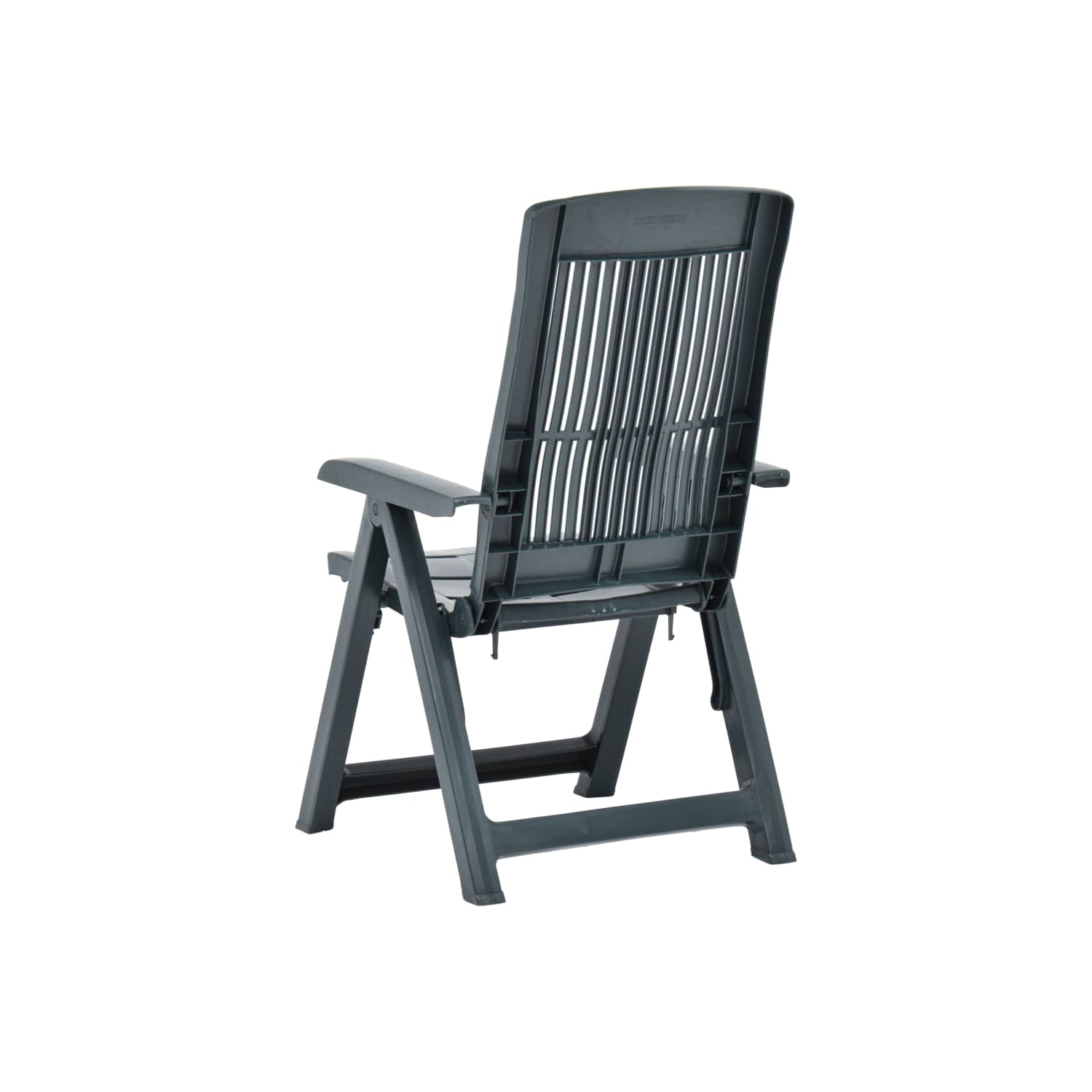 vidaXL Patio Reclining Chairs 2 pcs Plastic Green