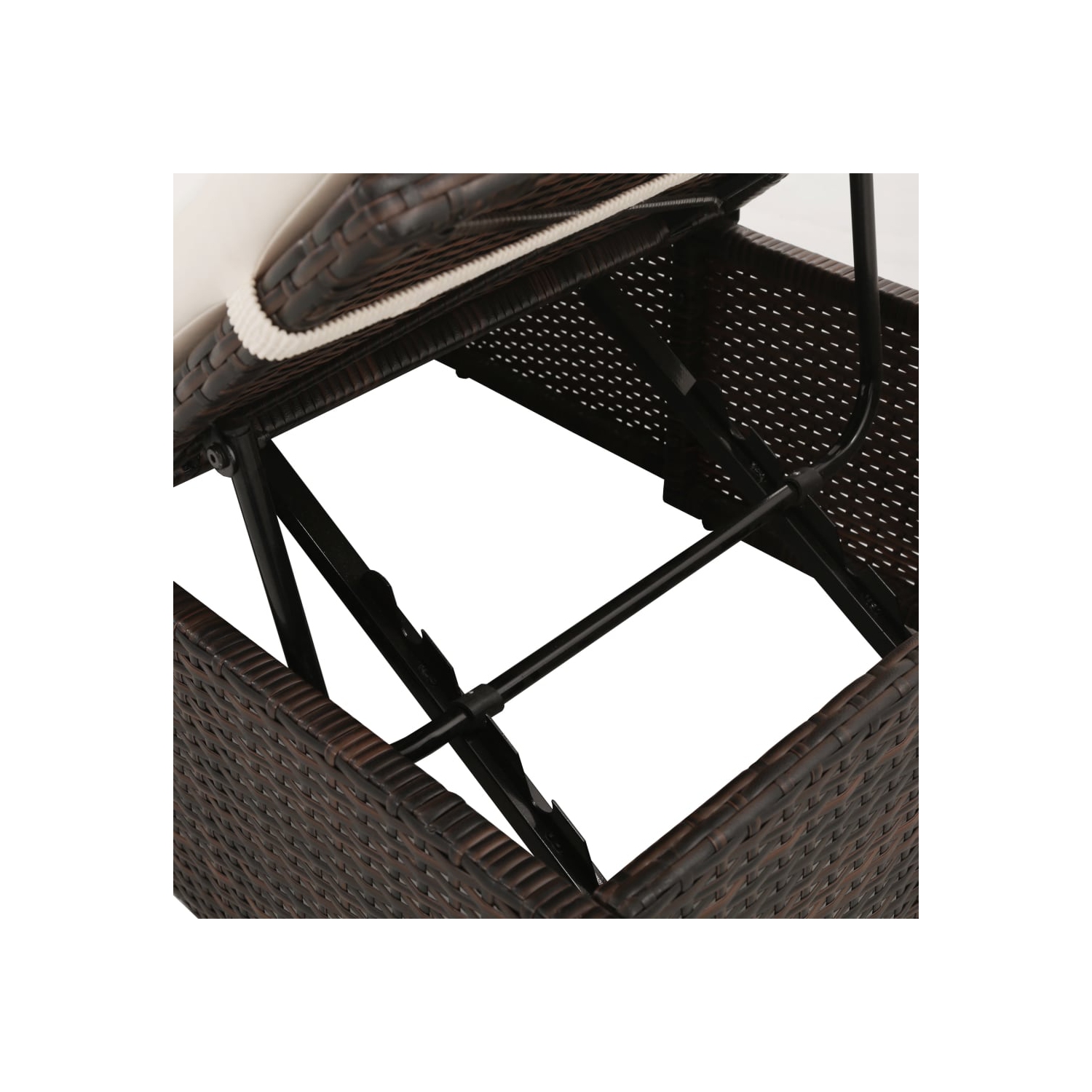 vidaXL Patio Bed Brown 76.8"x23.6" Poly Rattan