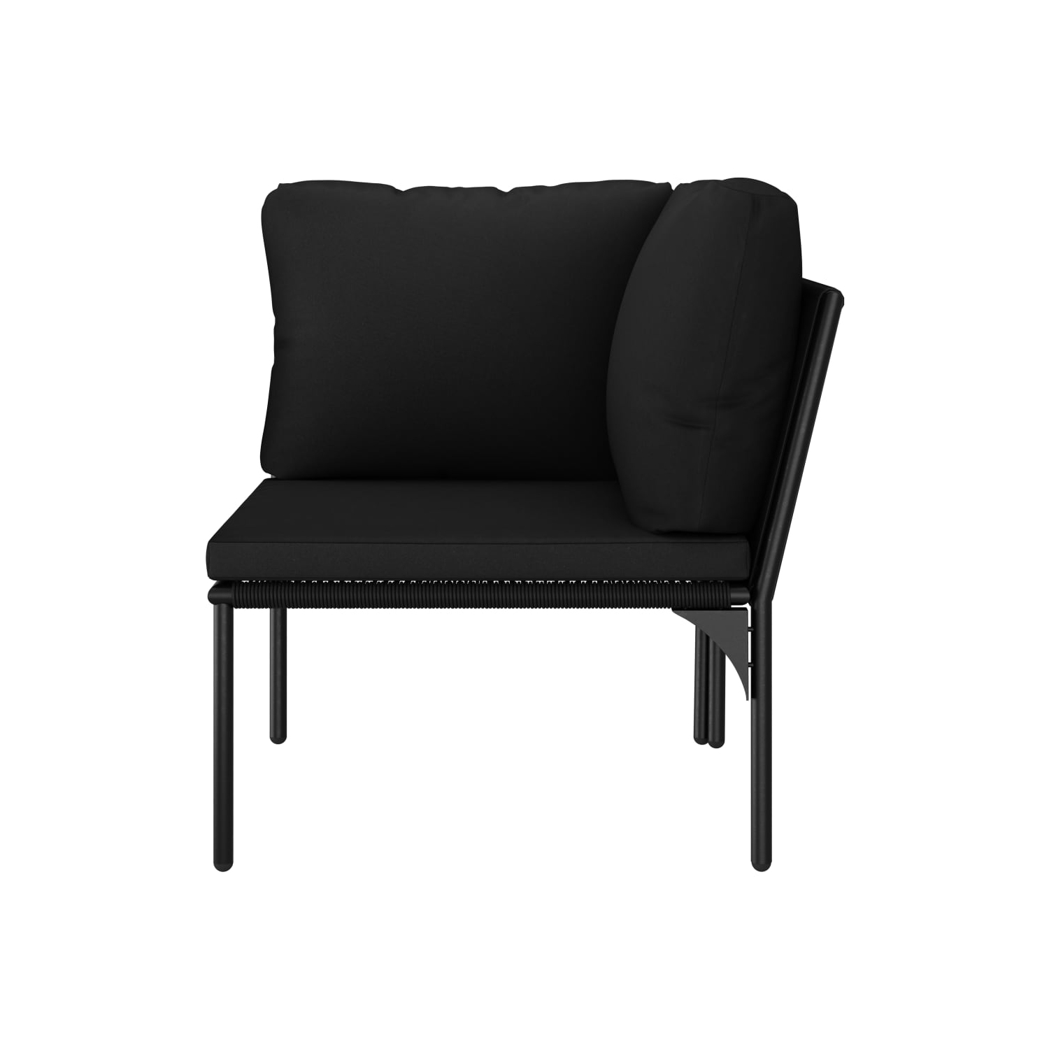 vidaXL 6 Piece Patio Lounge Set with Cushions Black PVC