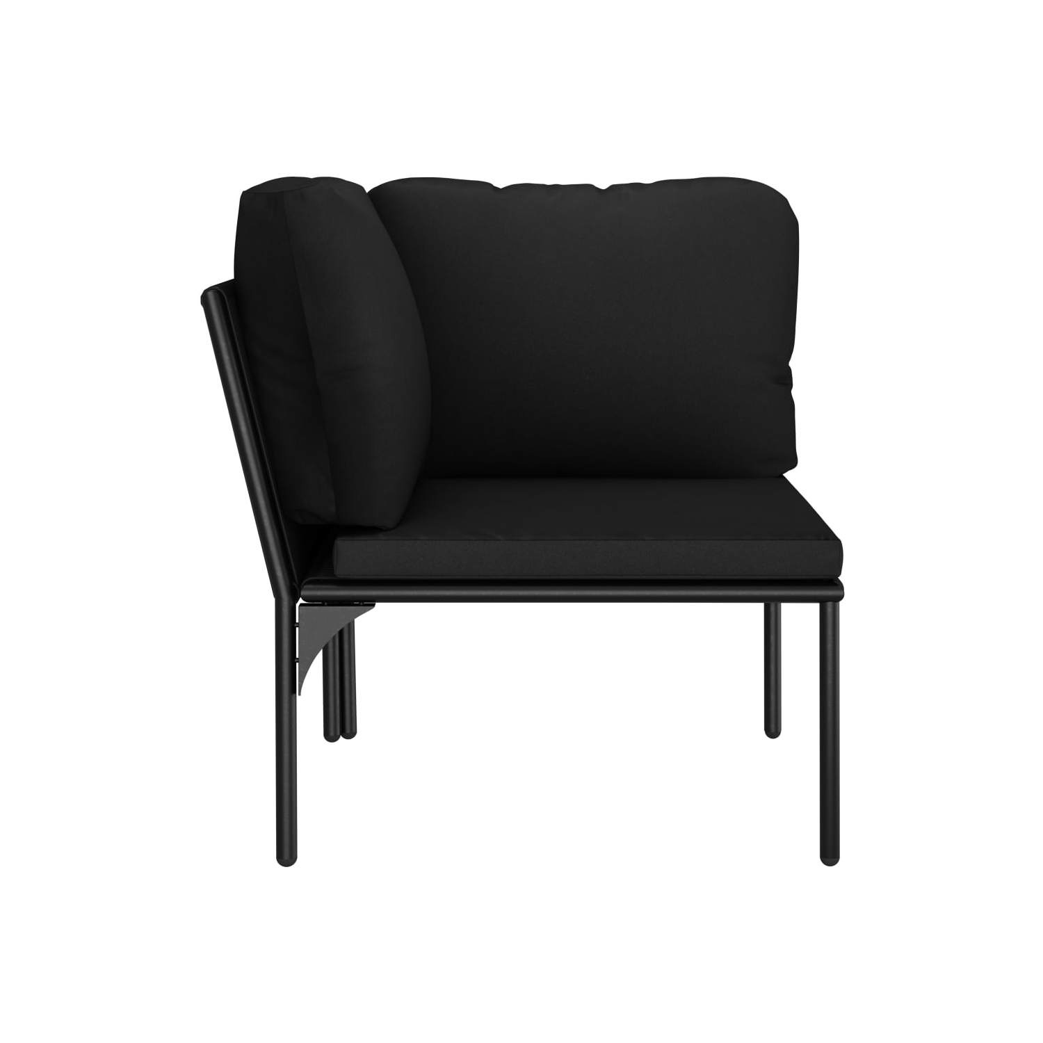 vidaXL 6 Piece Patio Lounge Set with Cushions Black PVC