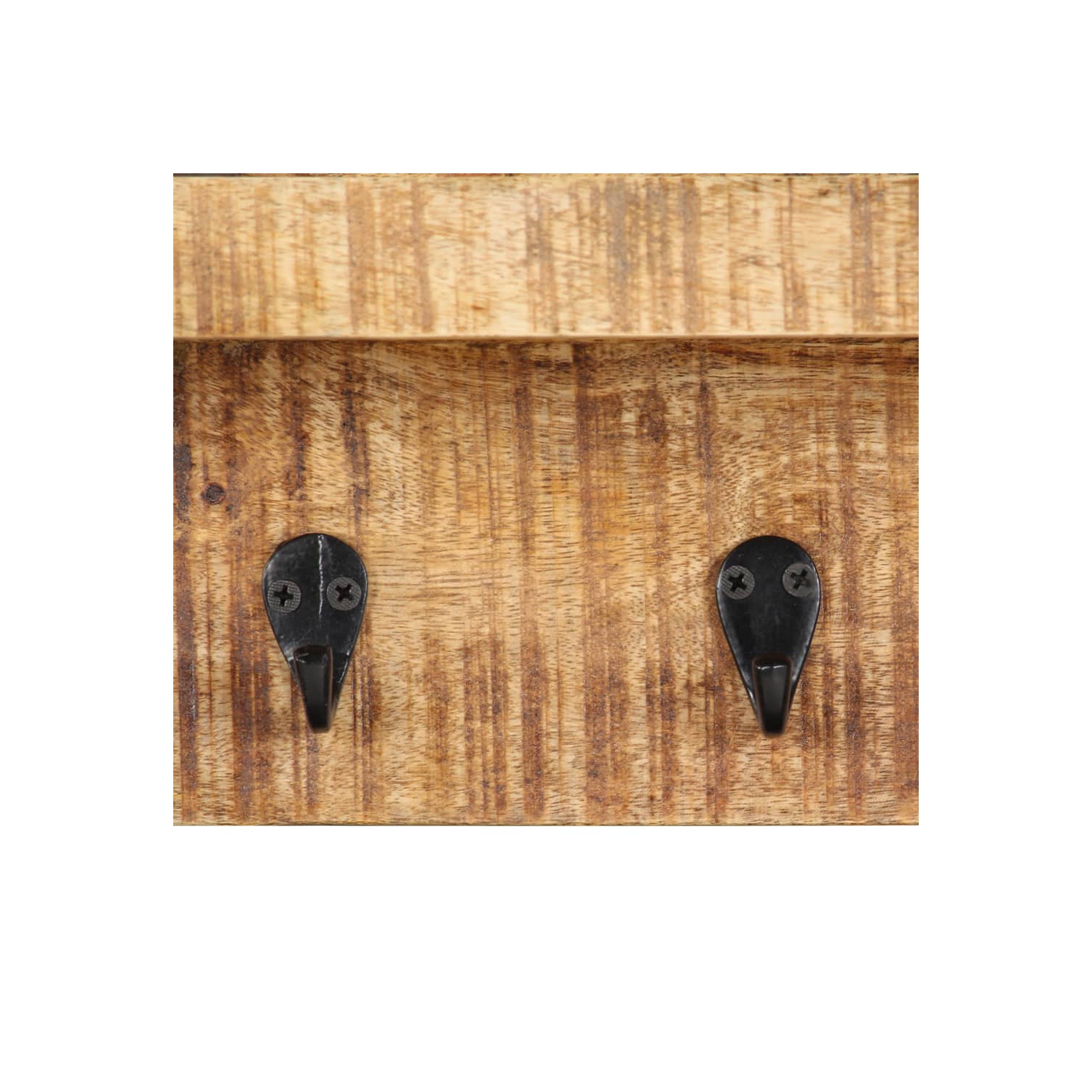 vidaXL Wall Mounted Coat Rack 23.6"x5.9"x7.9" Solid Rough Mango Wood