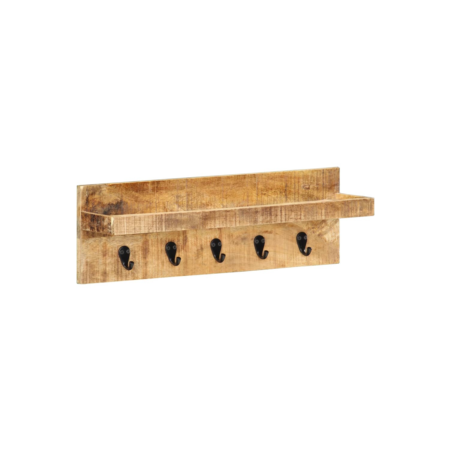 vidaXL Wall Mounted Coat Rack 23.6"x5.9"x7.9" Solid Rough Mango Wood