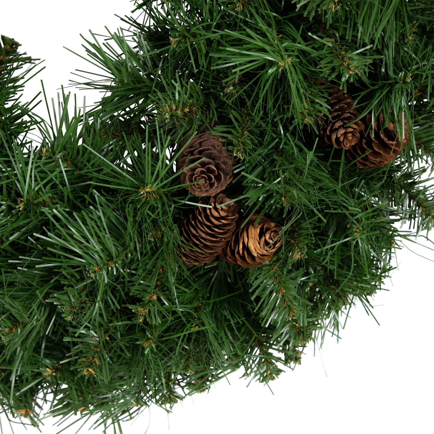 Dakota Red Pine Artificial Christmas Wreath with Pine Cones - 24-Inch, Unlit