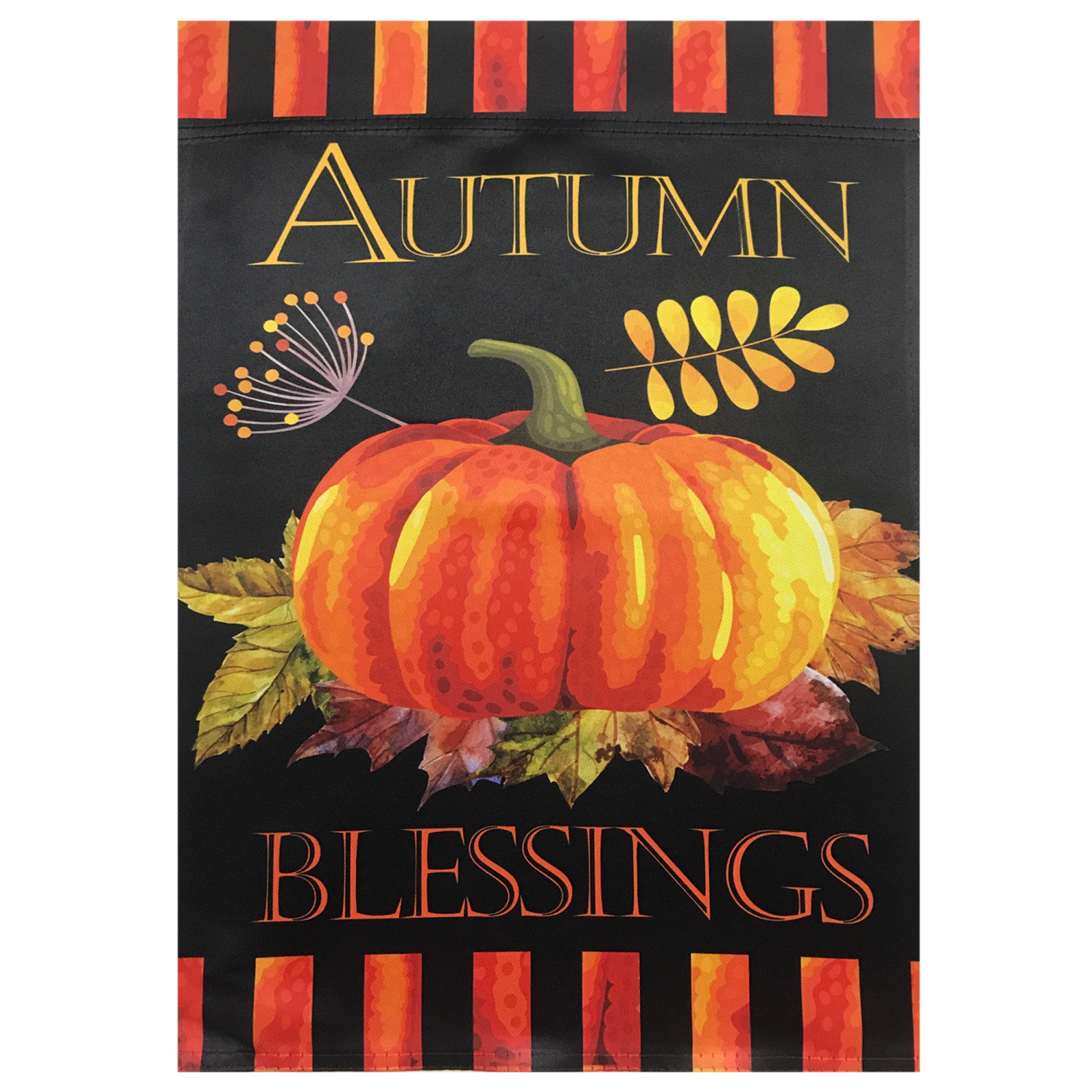 Autumn Blessings and Pumpkins Outdoor Garden Flag 12.5" x 18"