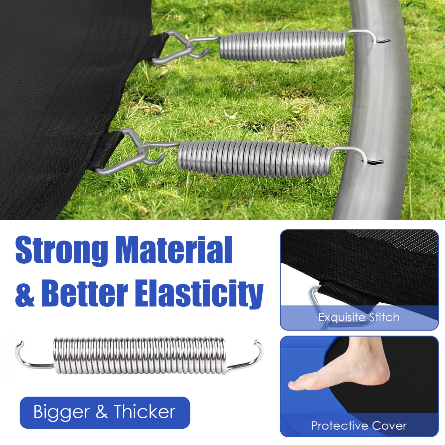 Topbuy – trampoline 14FT pour enfants trampolines récréatives avec filet de sécurité interne