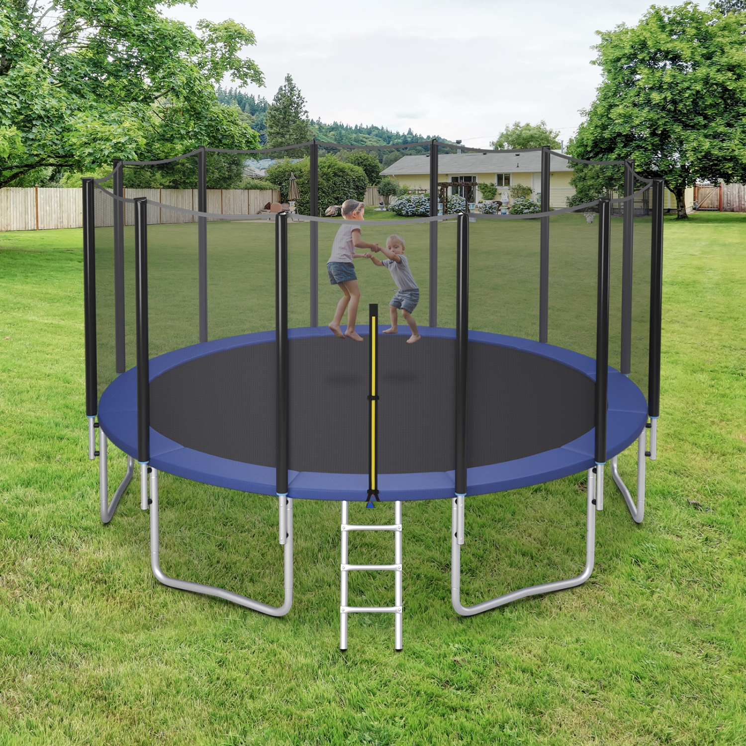 Trampoline 8 pi 10 pi 12 pi 14 pi 15 pi avec filet de sécurité et tapis Jumping Pad de TopBuy