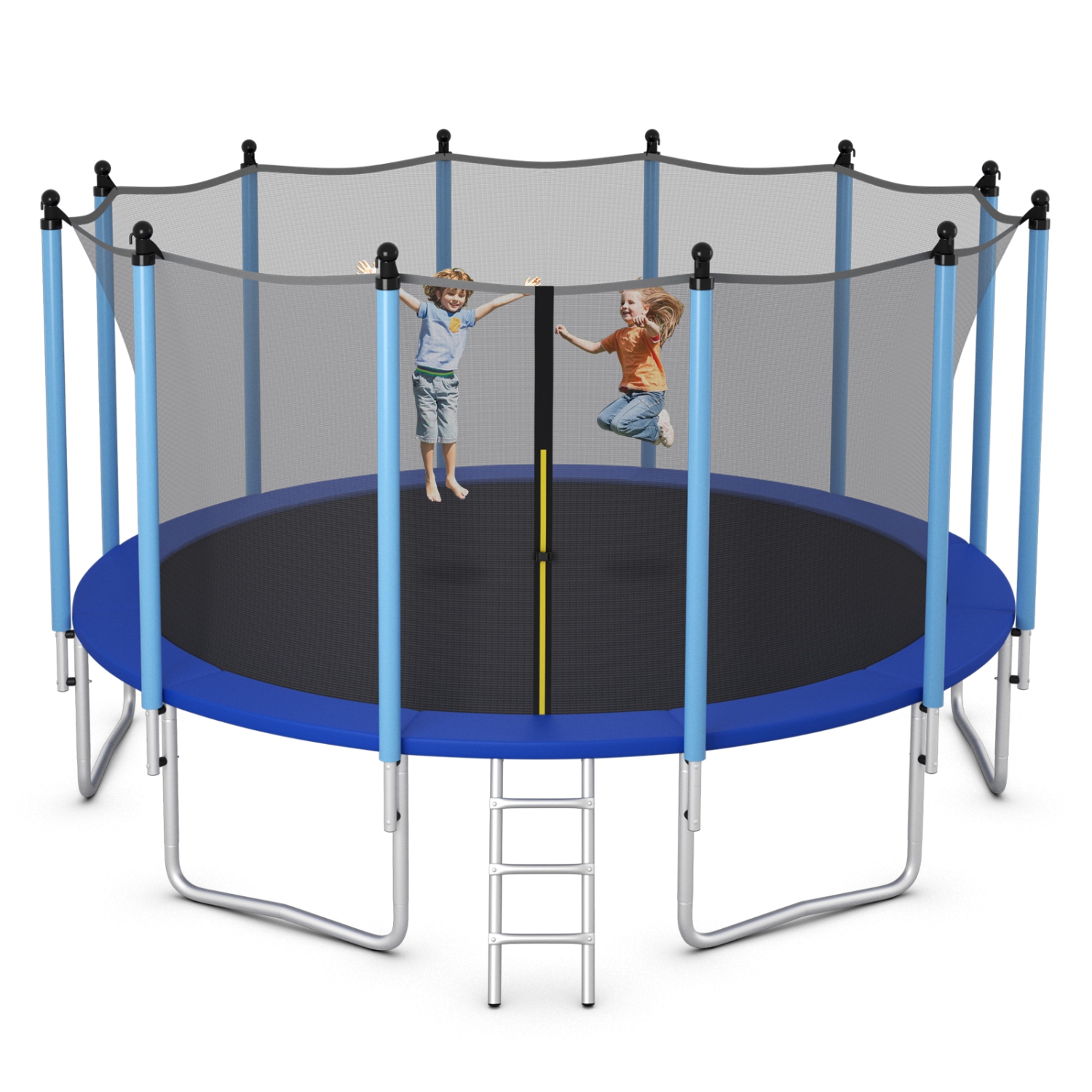 Topbuy – trampoline 16FT pour enfants trampolines récréatives avec filet de sécurité interne