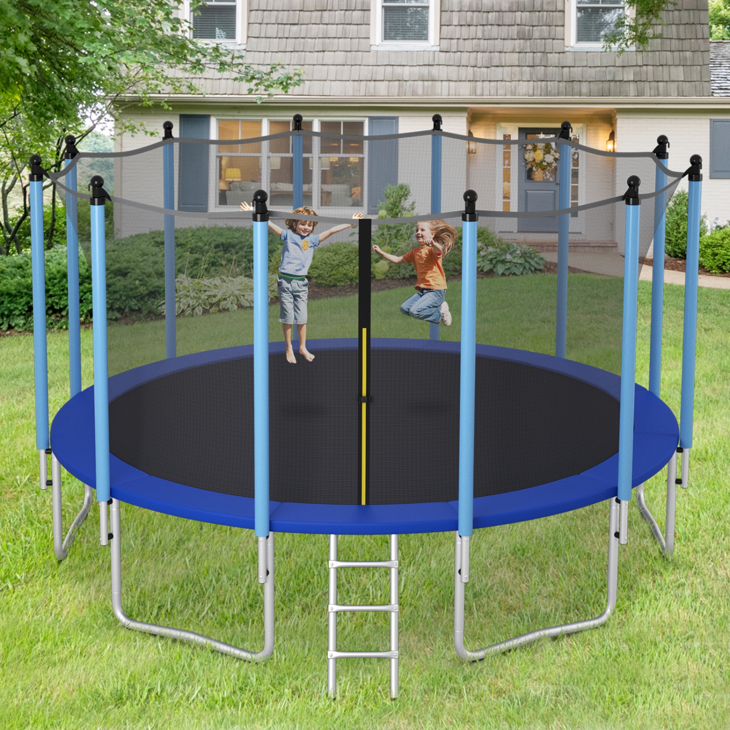Topbuy – trampoline 16FT pour enfants trampolines récréatives avec filet de sécurité interne