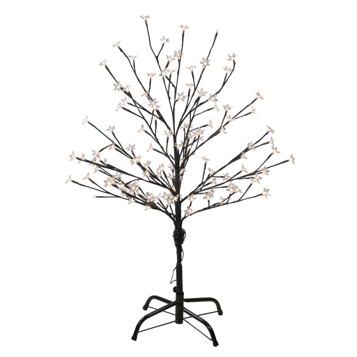 4' LED Lighted Cherry Blossom Flower Tree - Warm White Lights