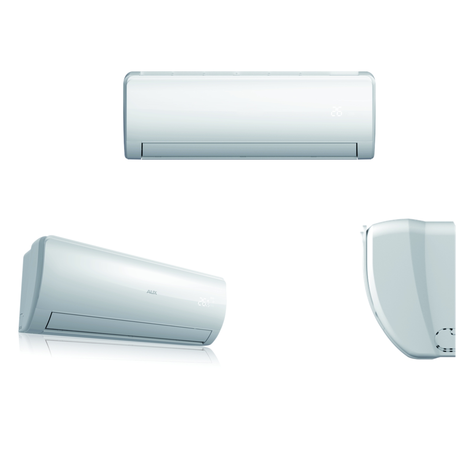 AUX 36,000 BTU 230-Volt, Climatiseur sans Conduit Mini Split avec Pompe à Chaleur, 17 SEER, 1800 Pieds Carrés, 3 Tonnes, 12 pied jeu de lignes,