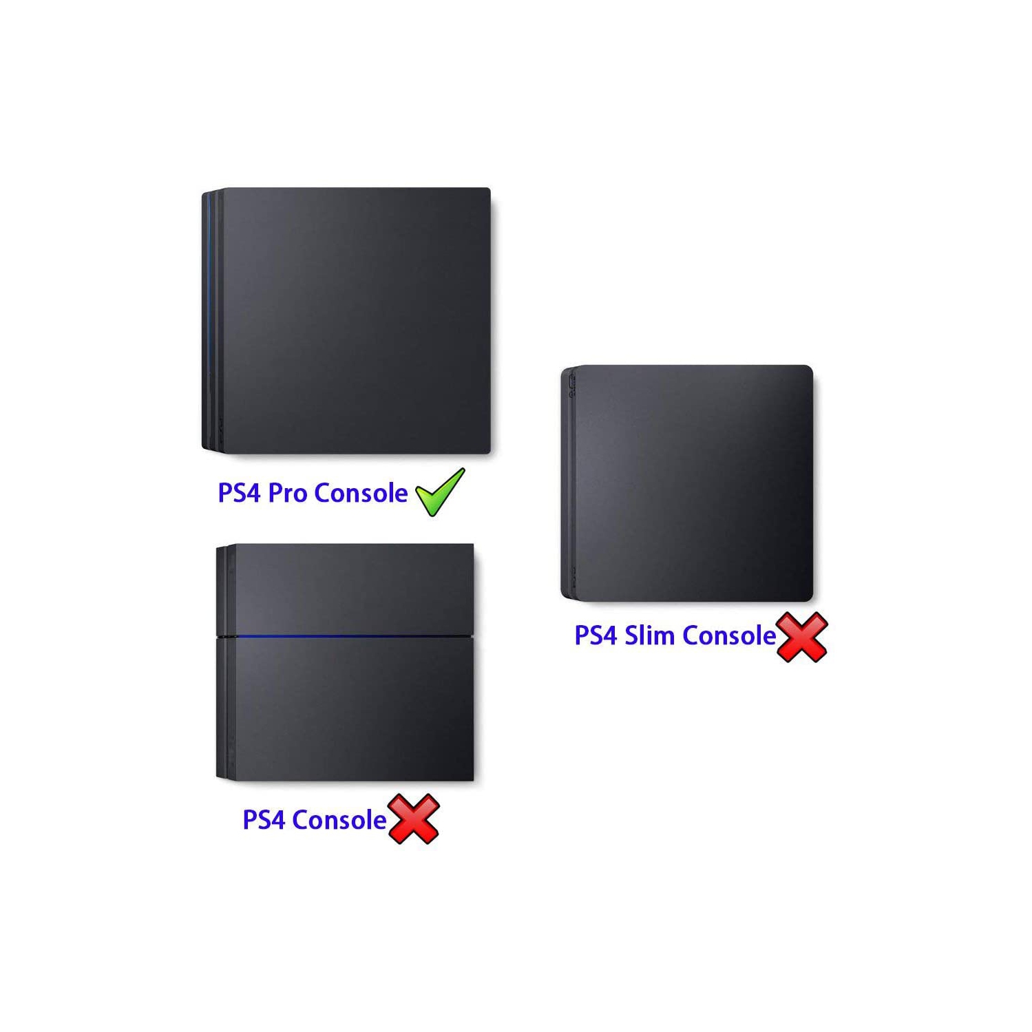 Support vertical noir pour console PS4 Pro; Support Steady base pour console PlayStation 4 Pro; Support