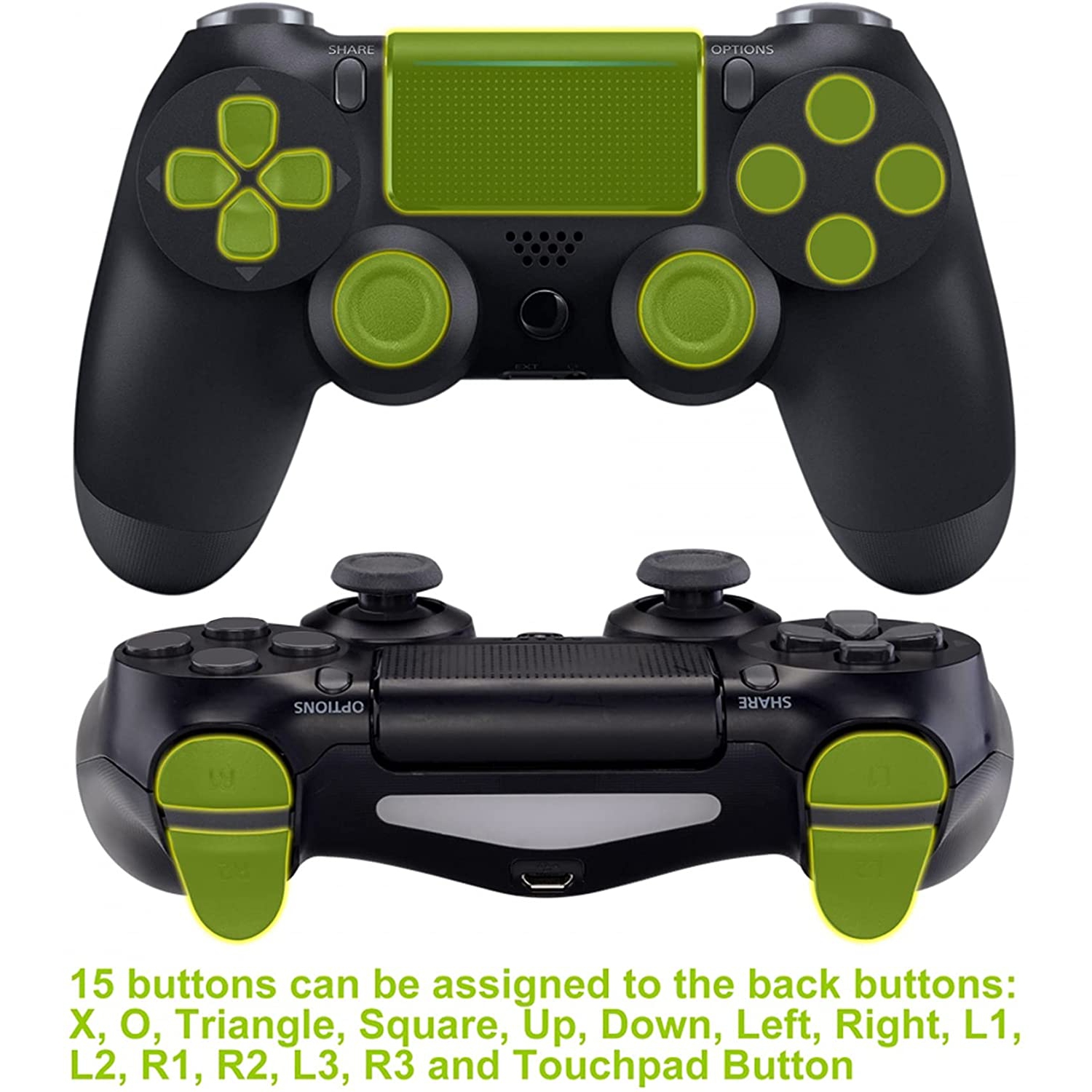 Chameleon Purple Blue Dawn Programable Remap Kit for PS4 Controller with Upgrade Board & Redesigned Back