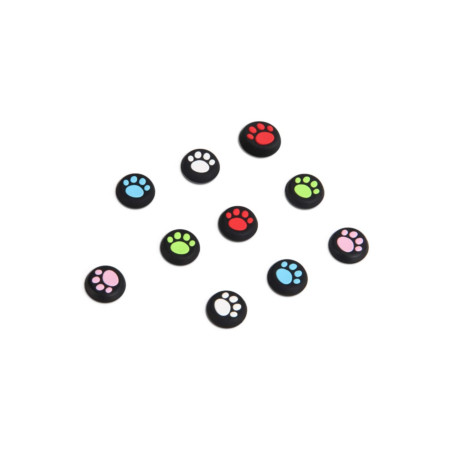 5 Pair/10 PCS Replacement Silicone Analog Controller Joystick Thumb Stick Grips Caps Cover for PS4 PS3 PS2