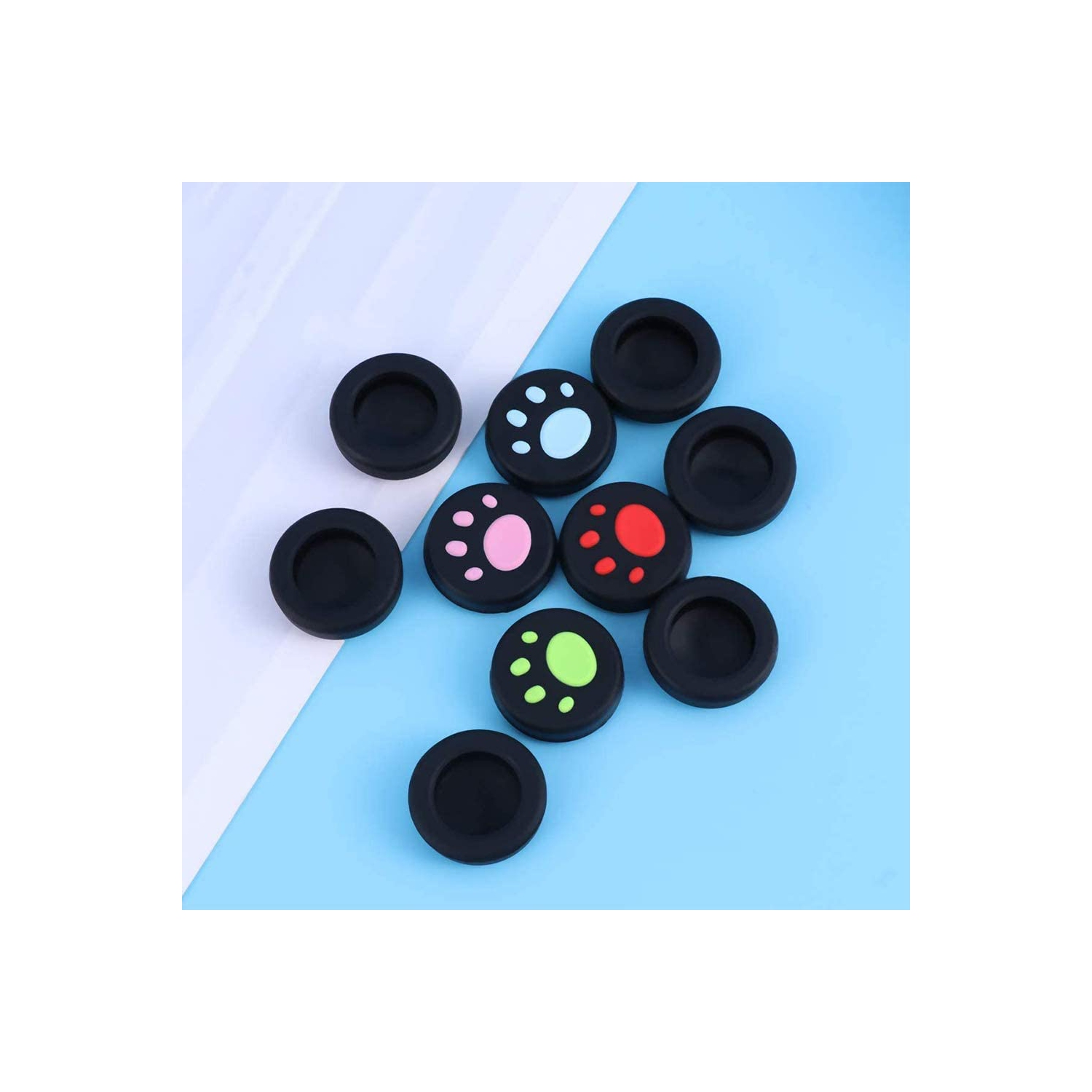 5 Pair/10 PCS Replacement Silicone Analog Controller Joystick Thumb Stick Grips Caps Cover for PS4 PS3 PS2
