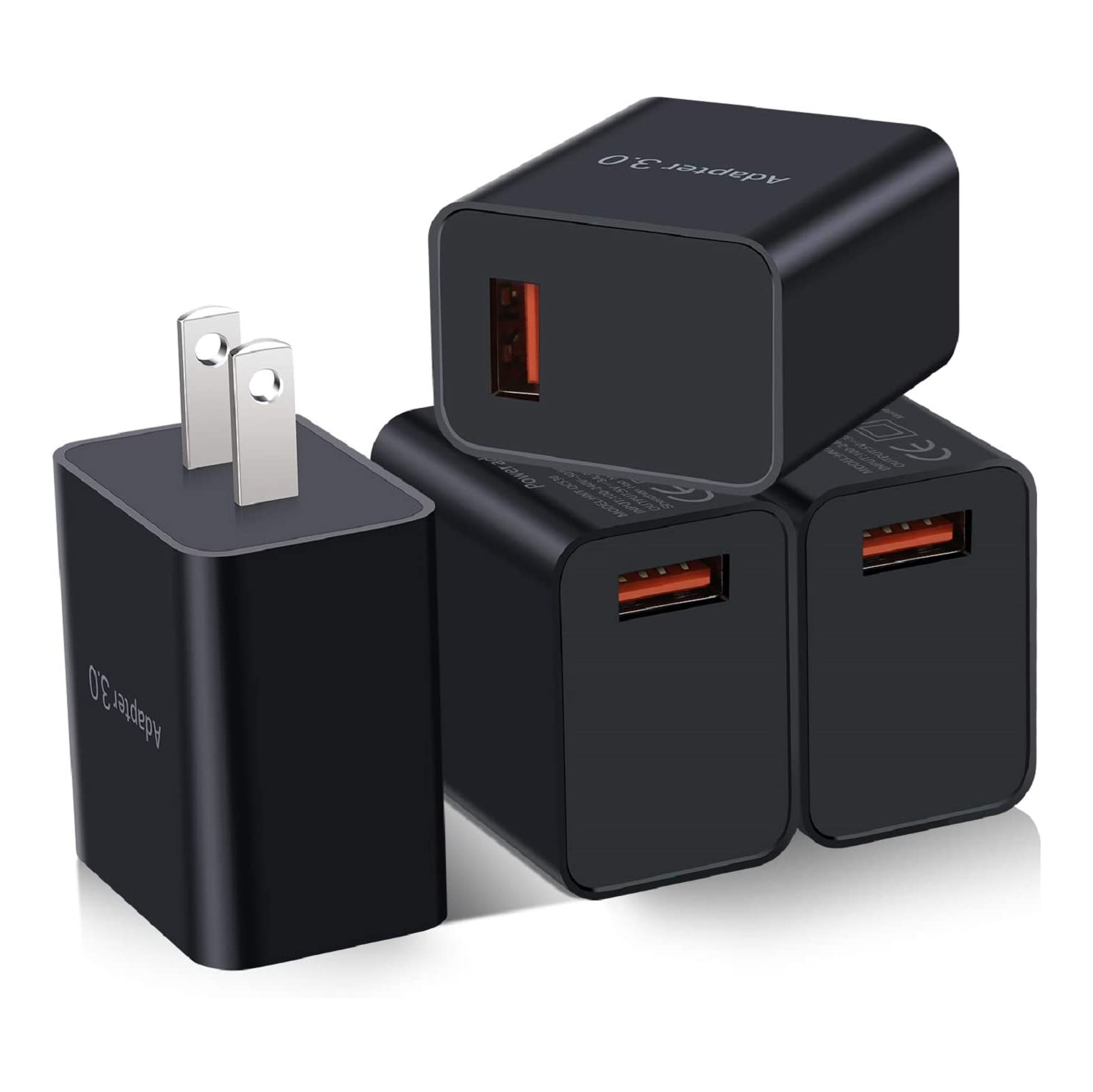 Chargeur mural Fast charge 3.0, adaptateur d’alimentation USB de 18 W Bloc de recharge rapide pour chargeur sans fil,