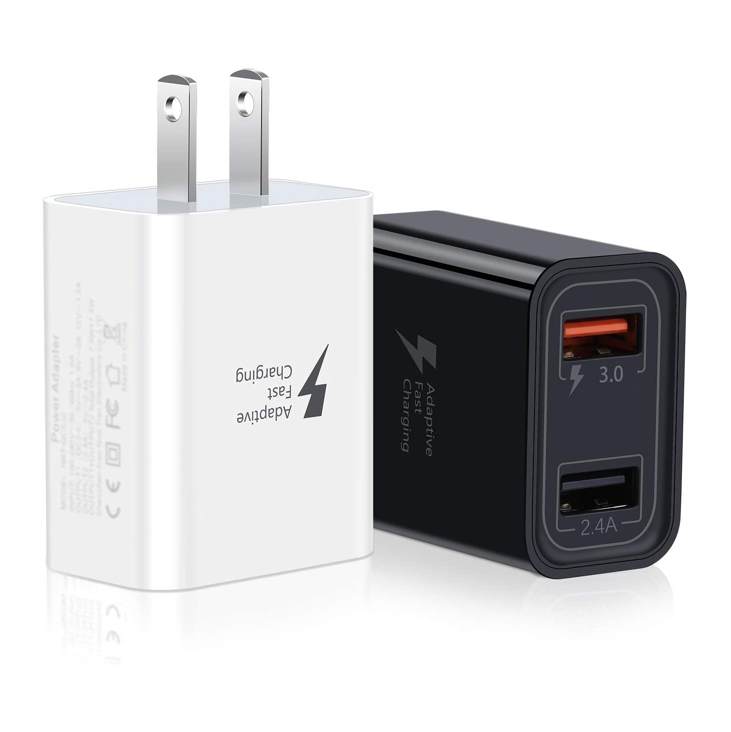 [2-Pack] Quick Charge 3.0 Wall Charger, 30W QC USB Wall Charger Adapter Fast 3.0 Charging Block for Wireless