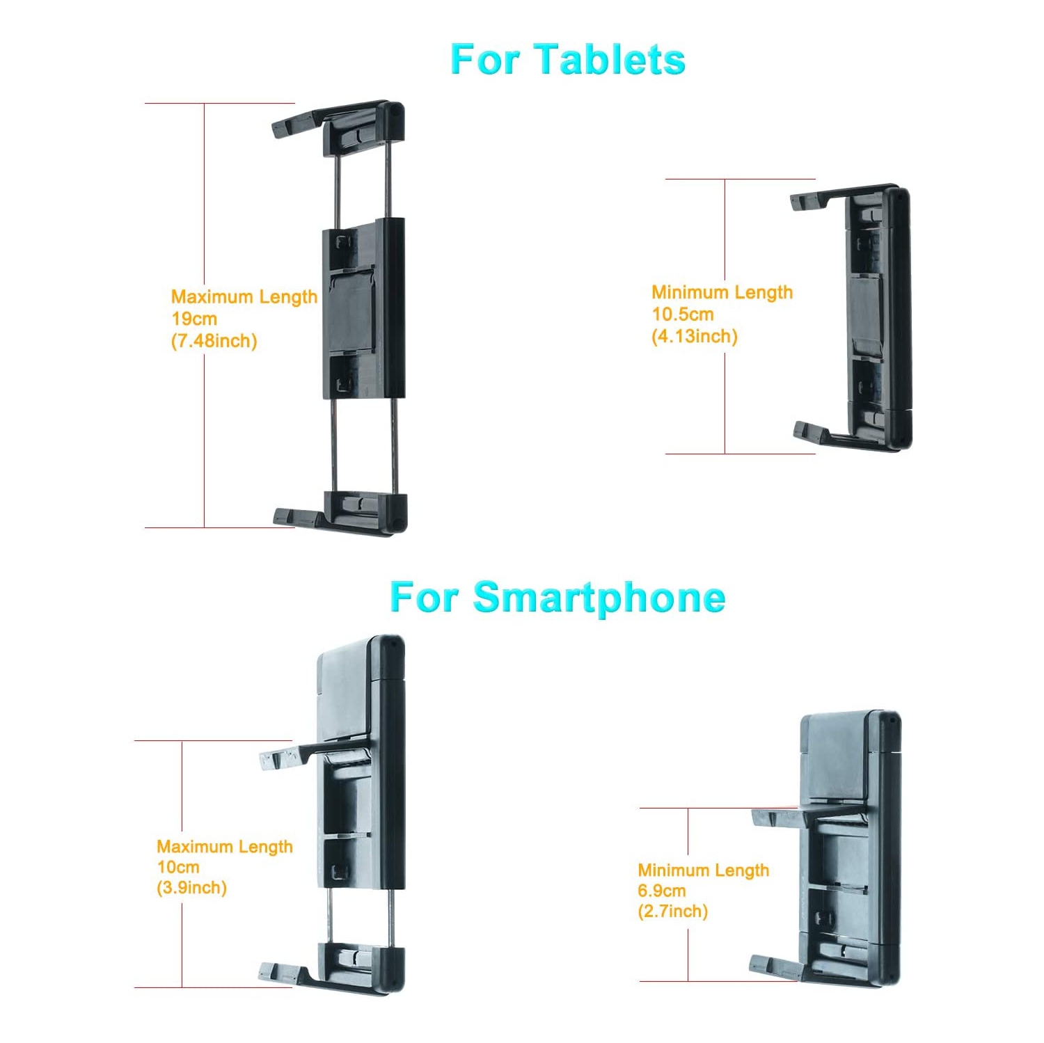 Tablet Wall Mount, Kitchen Wall Mount for Tablets and Smartphones, Fits on Kitchen, Bathroom, Bedroom, Readingroom