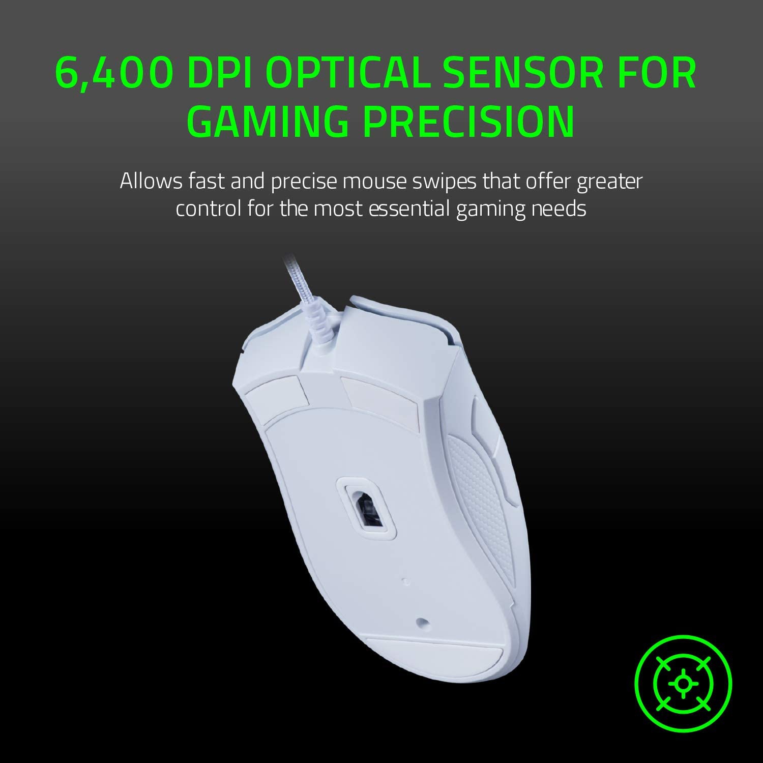 DeathAdder Essential Gaming Mouse: 6400 DPI Sensor - 5 Programmable Buttons - Mechanical Switches -