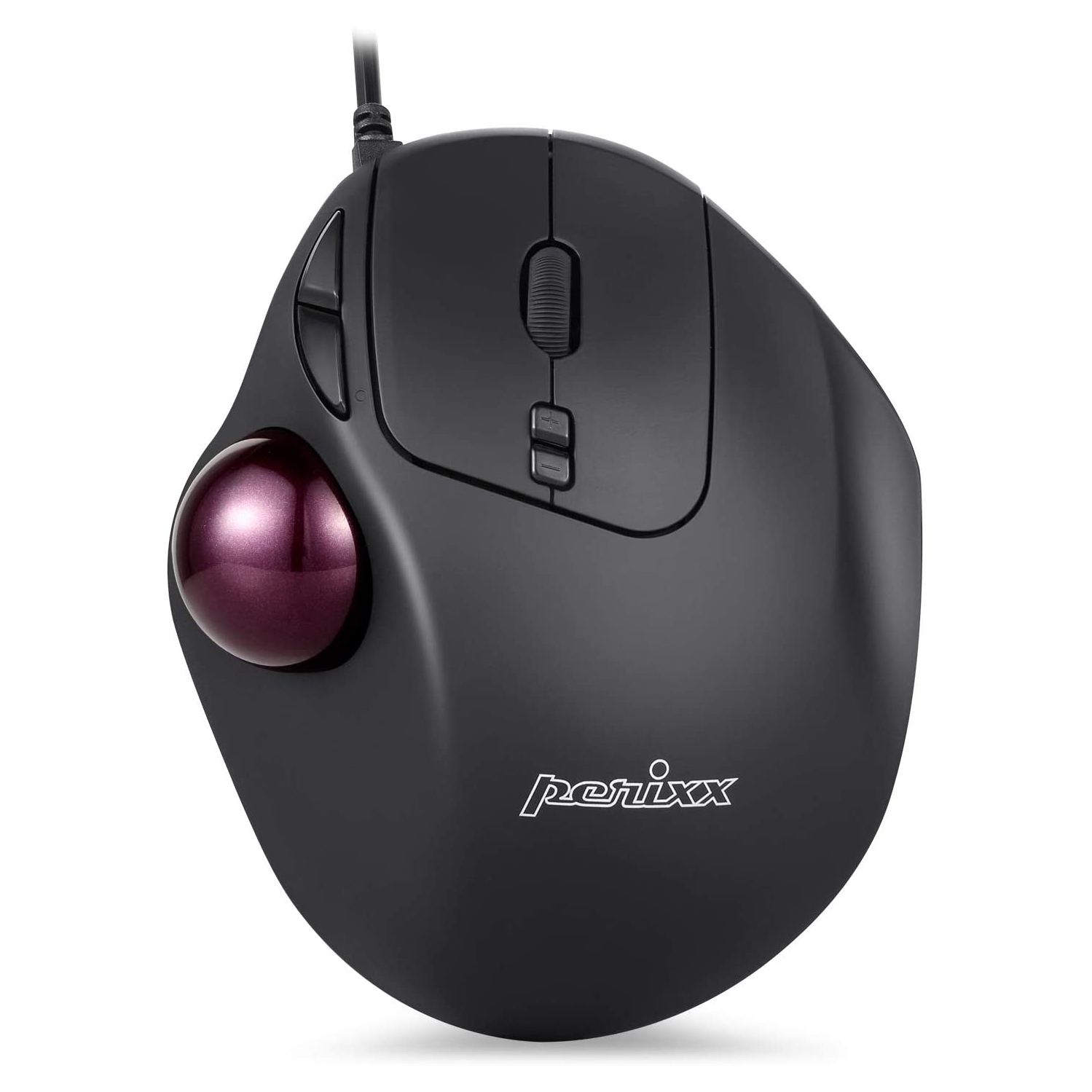 PERIMICE-517 Wired Ergonomic Trackball Mouse - 7 Button Design - DPI 400/1000