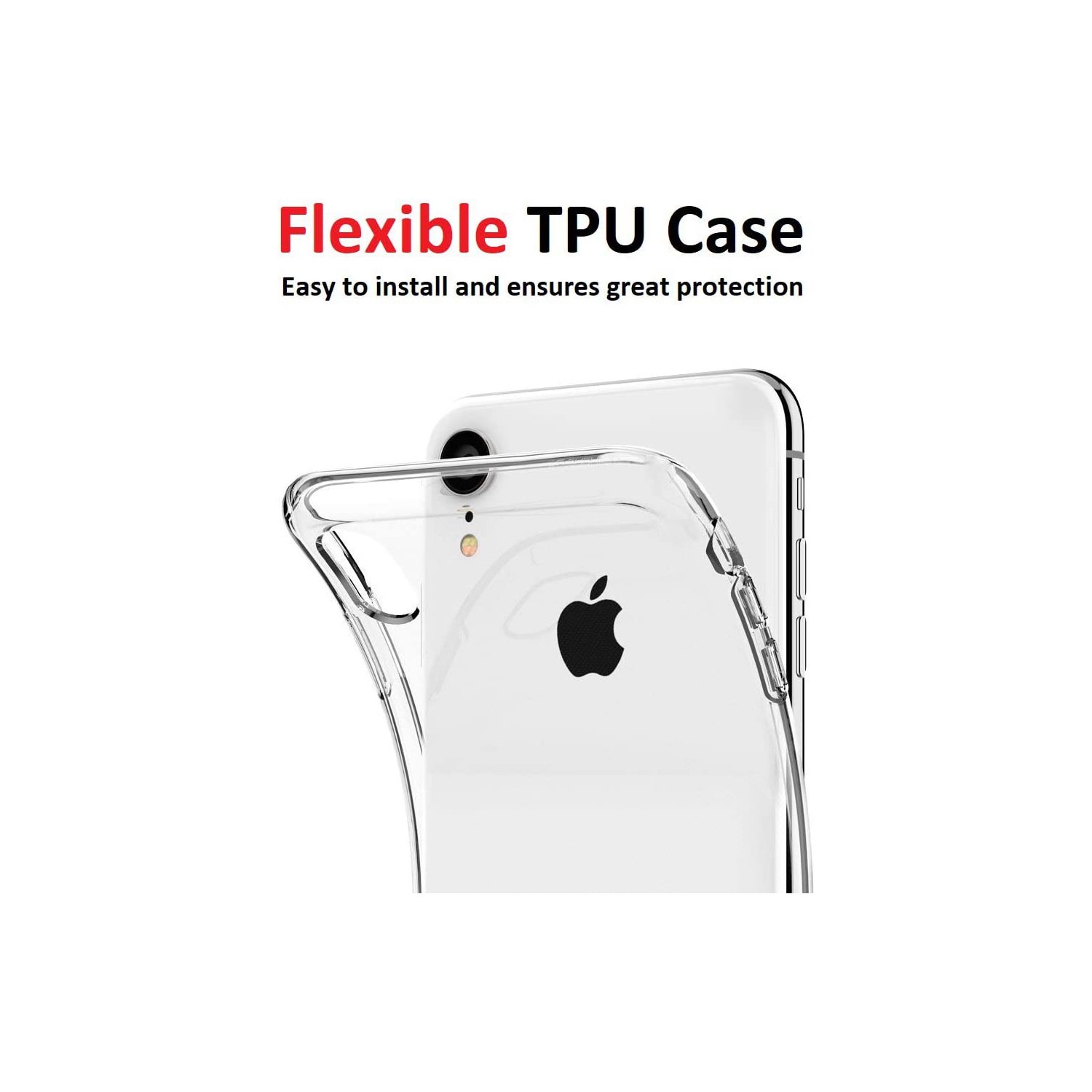 iPhone XR Case - Soft Slim TPU [Crystal Clear] Transparent Protective Back Cover for Apple iPhone XR