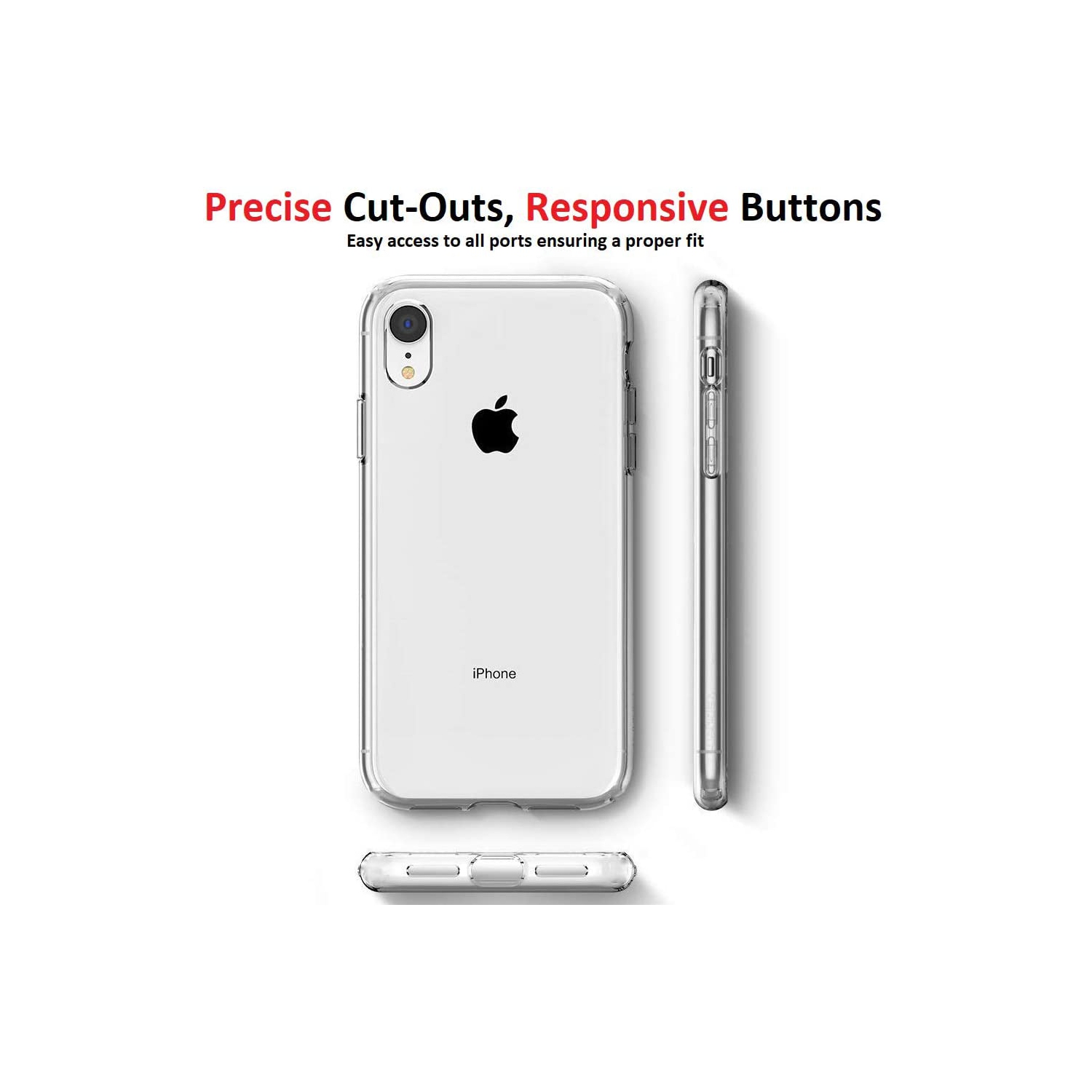 iPhone XR Case - Soft Slim TPU [Crystal Clear] Transparent Protective Back Cover for Apple iPhone XR