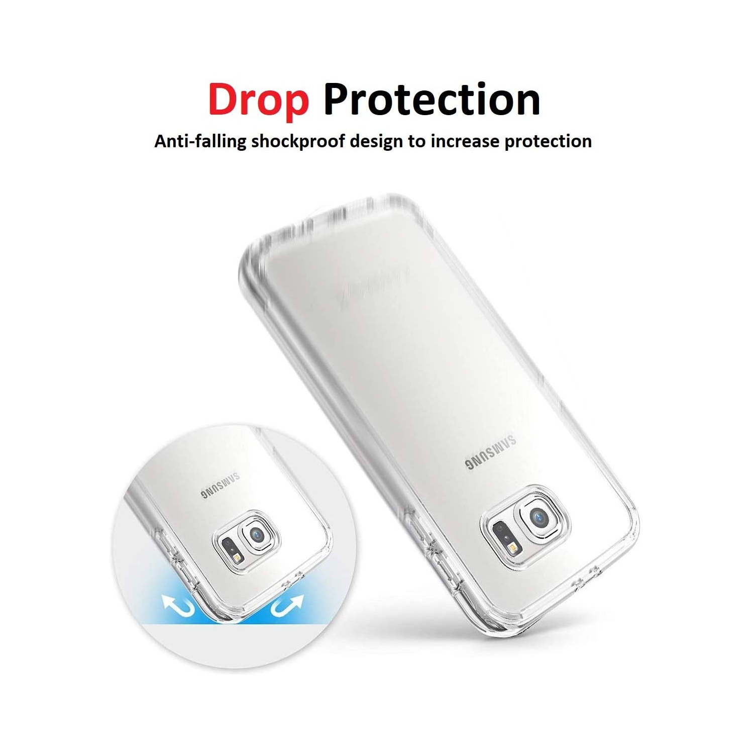 Galaxy S6 Case - Soft Slim TPU [Crystal Clear] Transparent Protective Back Cover for Samsung Galaxy S6