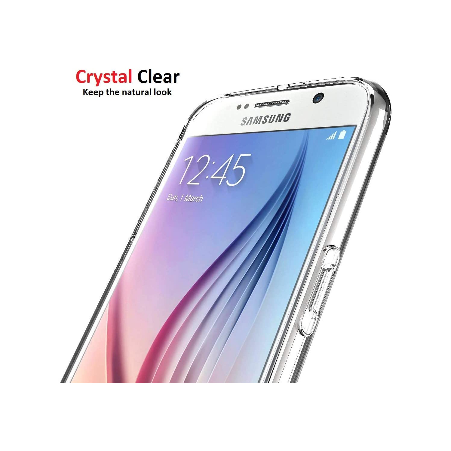 Galaxy S6 Case - Soft Slim TPU [Crystal Clear] Transparent Protective Back Cover for Samsung Galaxy S6