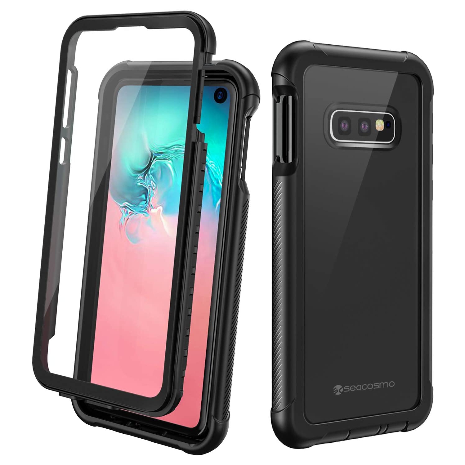 Galaxy S10e Case, [Built-in Screen Protector] Full Body Clear BumCooper Case Shockproof Protective Phone Cases