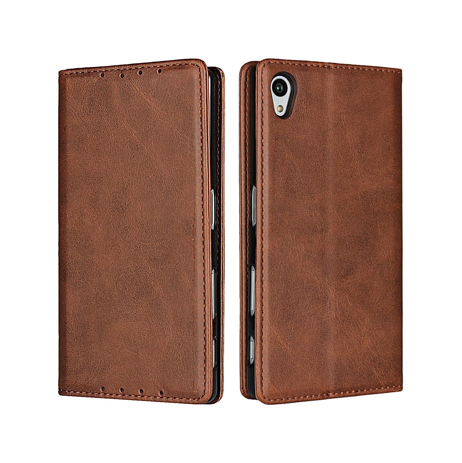 Compatible with Sony Xperia Z5 Case, Premium Magnetic Wallet Leather Case, Exquisite Texture Leather Soft