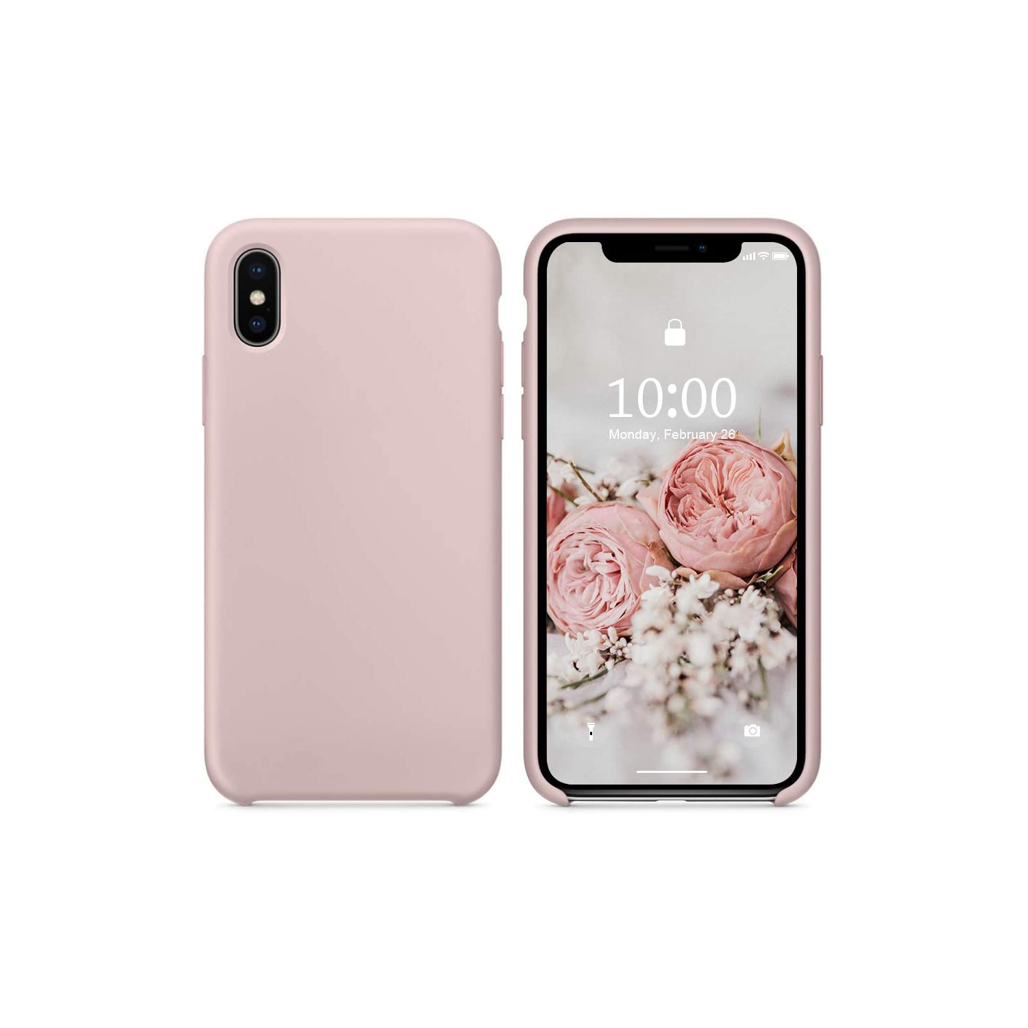 Silicone Case for iPhone X iPhone Xs Case, Liquid Silicone Protective Phone Case Cover (Full Body, Soft Case