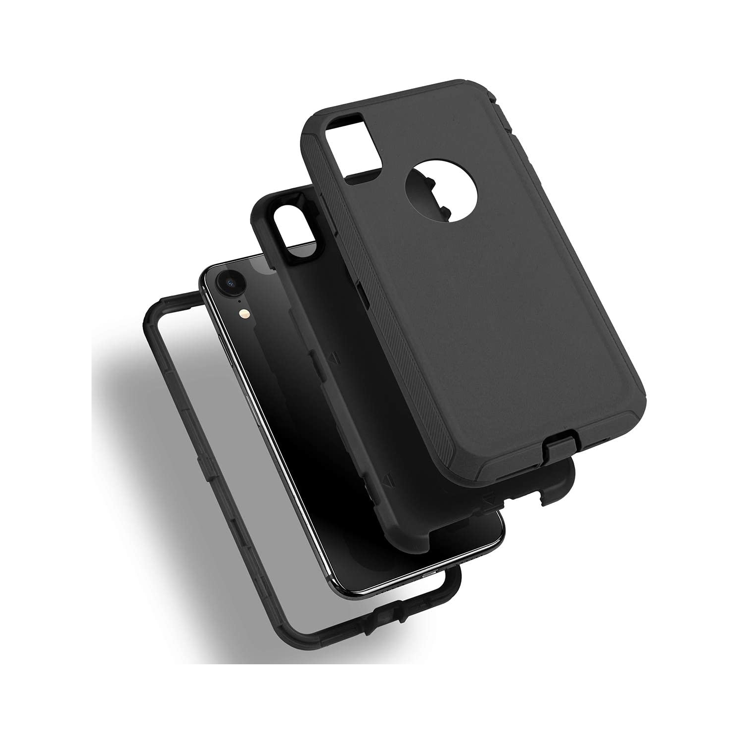 iPhone XR Heavy Duty Case, Shockproof Tough Case, Rugged 3-in-1 Triple-Layer Drop Protection Phone Cover