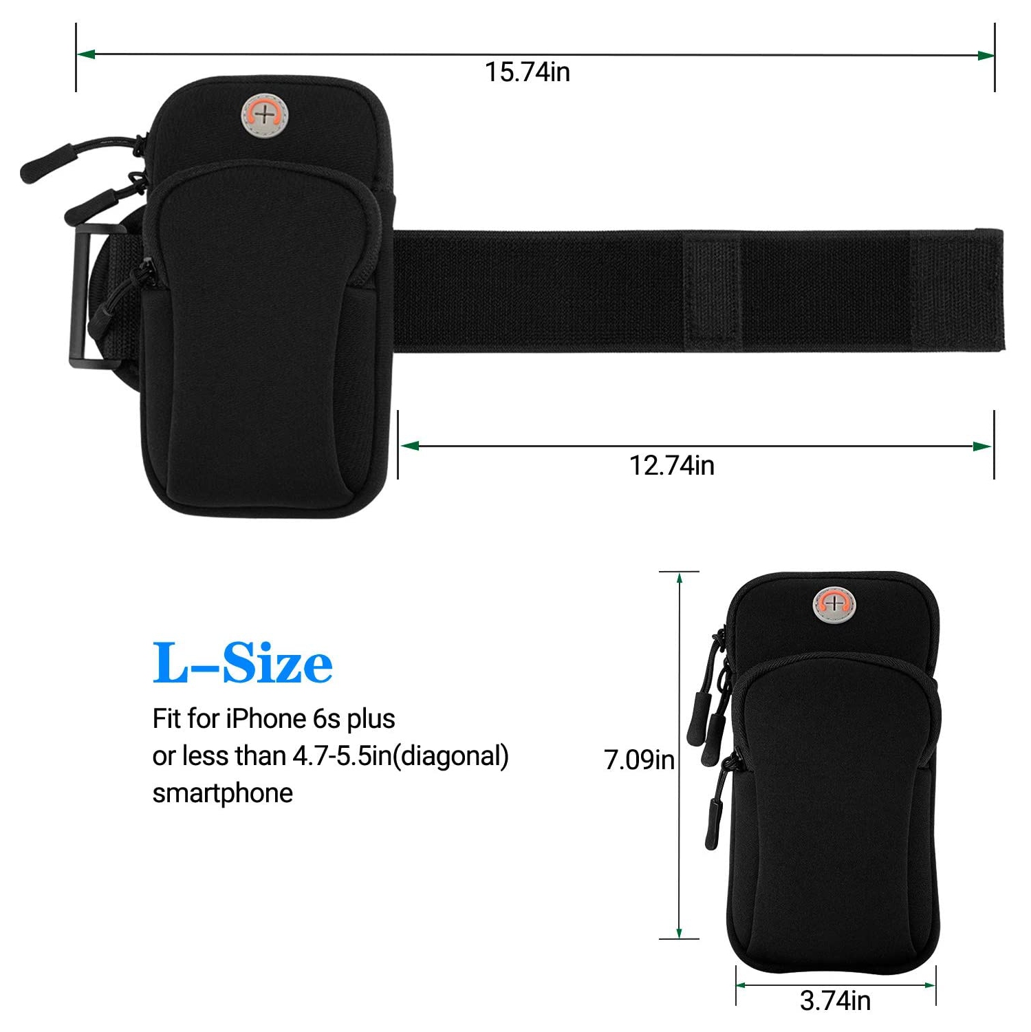 Brassard de sport pour iPhone 11 11 Pro XR XS X 8 7 6 6s, Galaxy S10/S9/J5/J3 résistant à la sueur