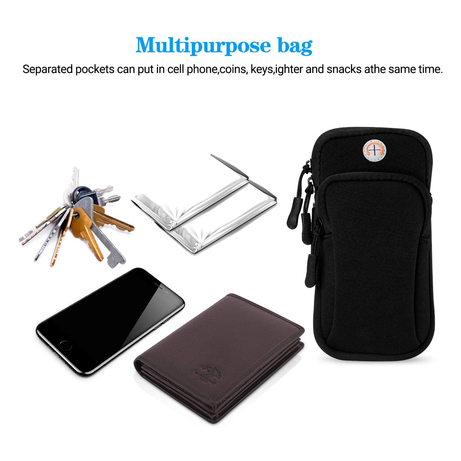 Brassard de sport pour iPhone 11 11 Pro XR XS X 8 7 6 6s, Galaxy S10/S9/J5/J3 résistant à la sueur