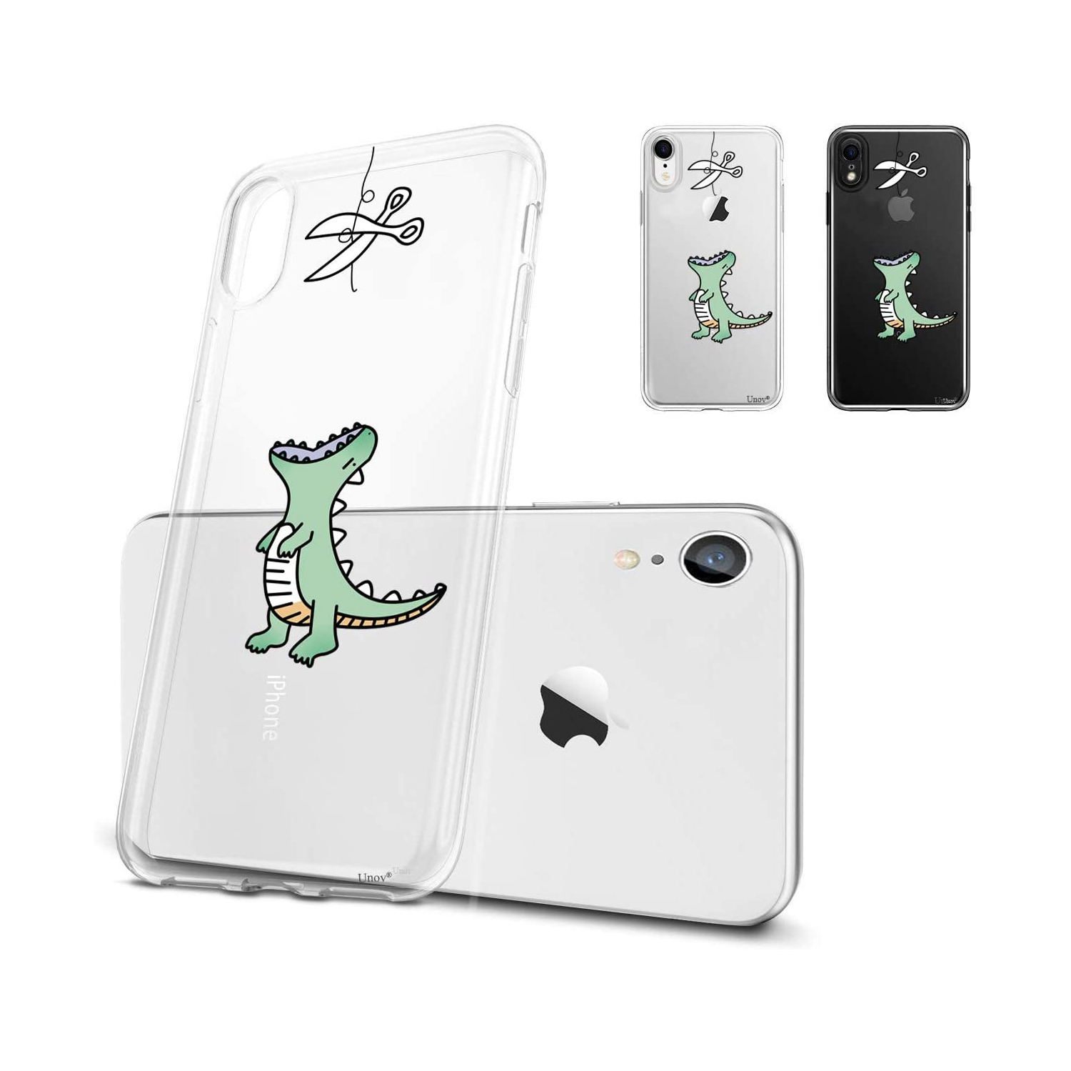 Case Clear with Design Slim Protective Soft TPU BumCooper Embossed Pattern [Support Wireless Charging] Cover