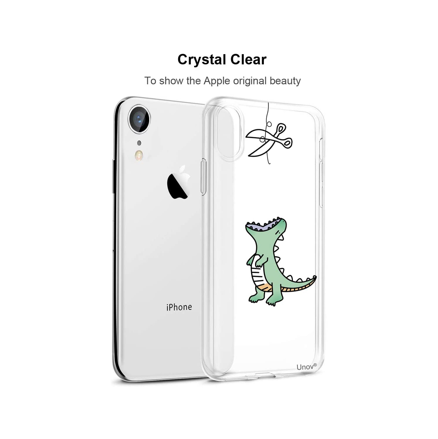 Case Clear with Design Slim Protective Soft TPU BumCooper Embossed Pattern [Support Wireless Charging] Cover