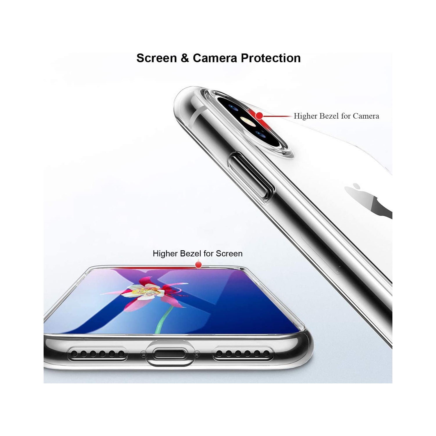 Case Clear with Design Slim Protective Soft TPU BumCooper Embossed Pattern [Support Wireless Charging] Cover