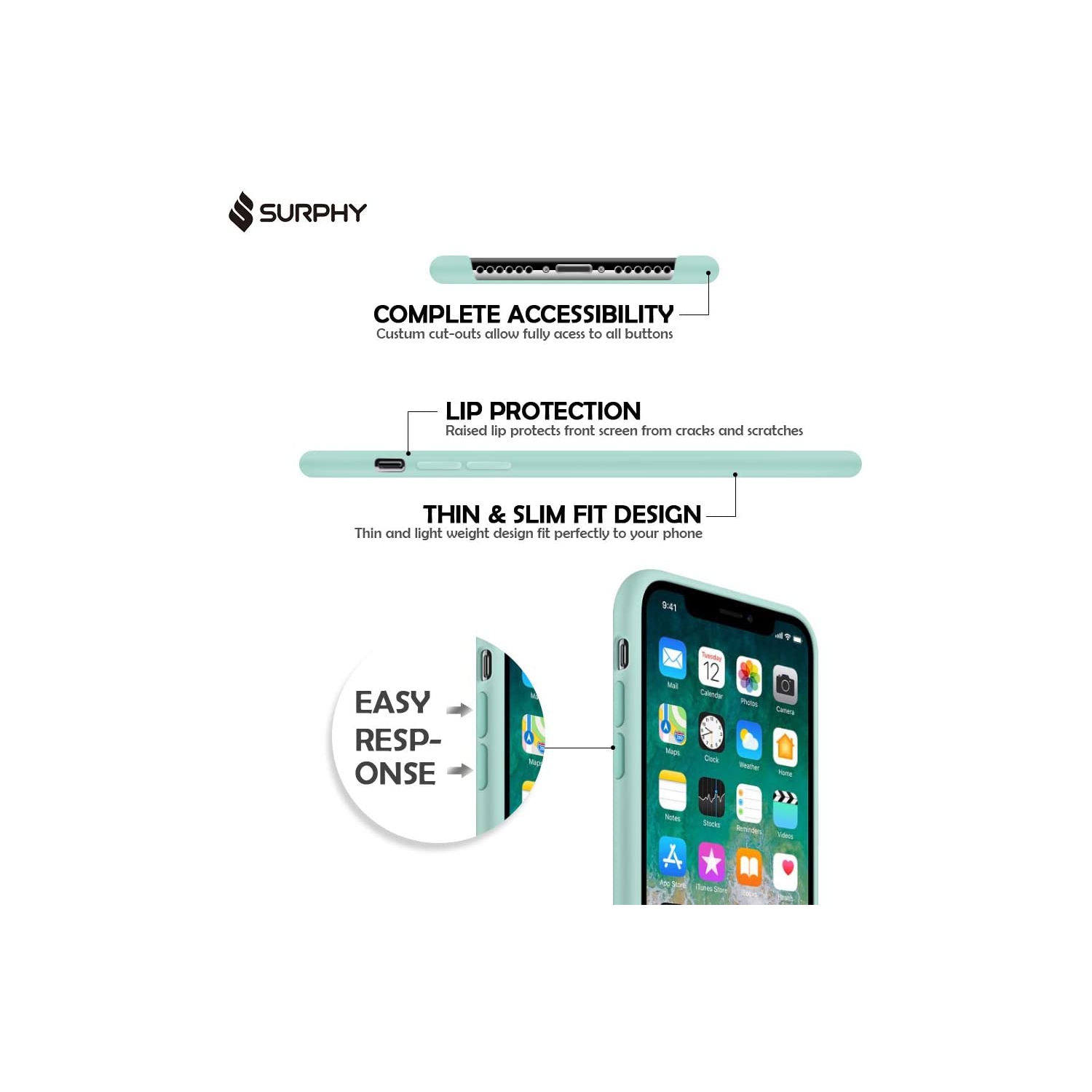 iPhone XR Silicone Case,Liquid Silicone Gel Rubber Anti-Scratch 6.1 inch Phone Case for iPhone XR