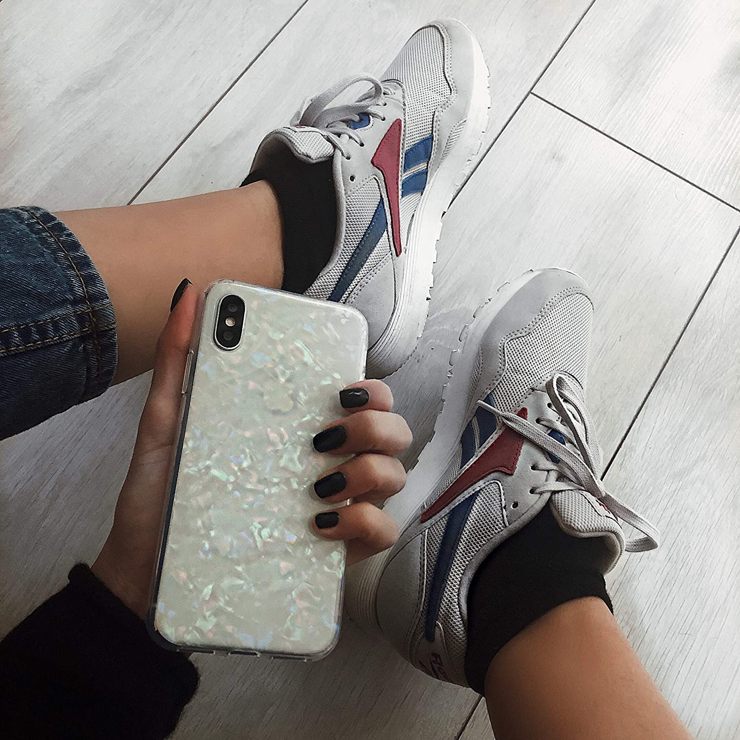 iPhone XR Case - Opal Holographic - Shock Absorbing Protective iPhone XR Phone Cover - Drop Proof