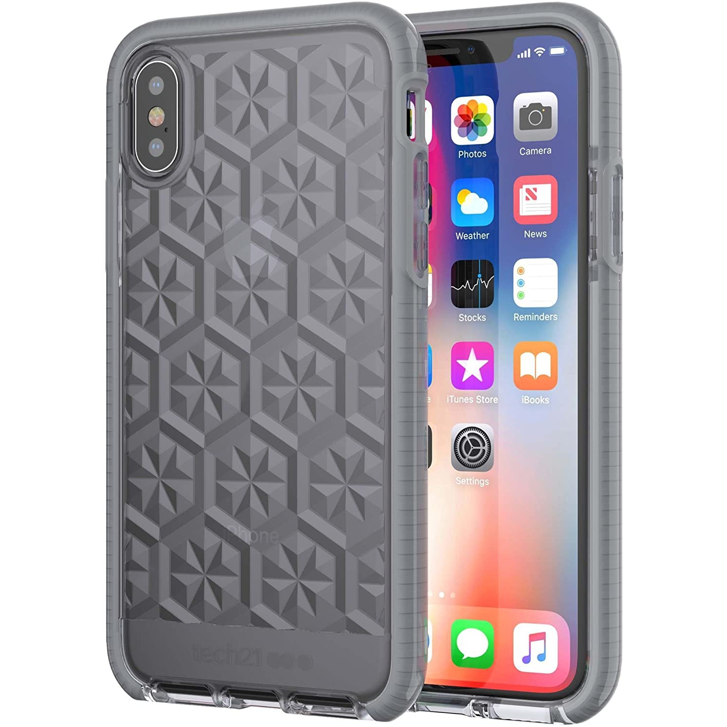 Evo Gem for Apple iPhone X and XS Phone Case with 12 ft. Drop Protection - Space Grey Gem