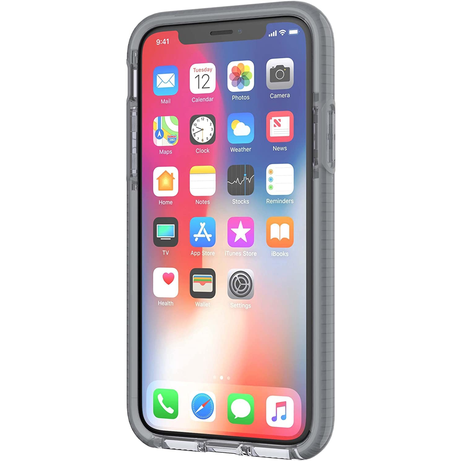 Evo Gem for Apple iPhone X and XS Phone Case with 12 ft. Drop Protection - Space Grey Gem