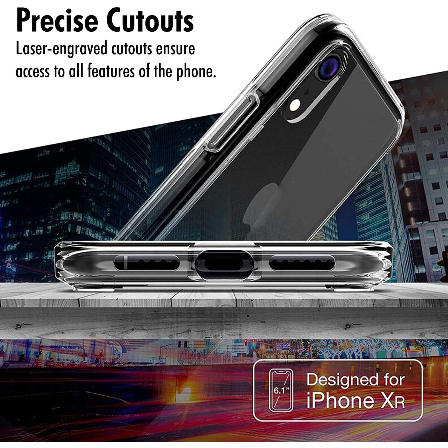 for iPhone XR Case, Clear Lifeproof Cases for Apple iPhone XR 6.1" Qi Slim Silicone Hard Transparent Cover