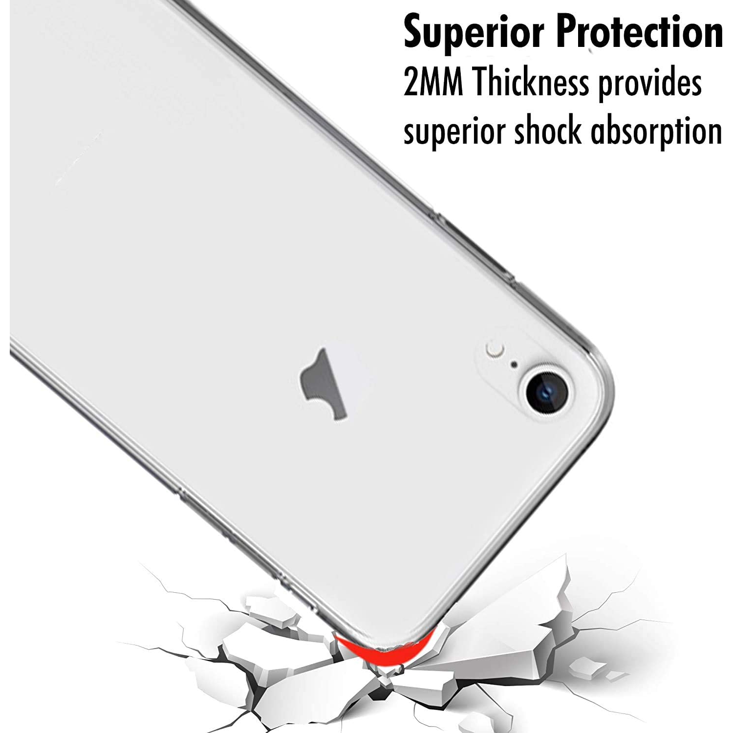 for iPhone XR Case, Clear Lifeproof Cases for Apple iPhone XR 6.1" Qi Slim Silicone Hard Transparent Cover