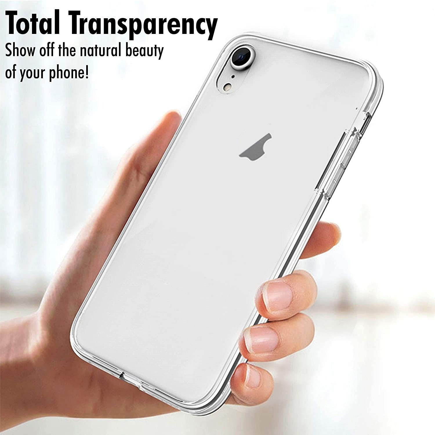 for iPhone XR Case, Clear Lifeproof Cases for Apple iPhone XR 6.1" Qi Slim Silicone Hard Transparent Cover